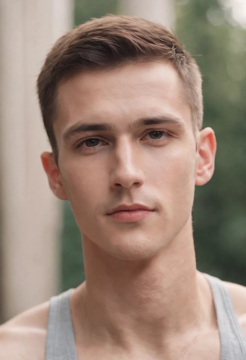 Multiple young male models,Scud-free,Fair skin,No dark skin,Men's thong,Almost naked,Almost_Naked,Good looking,,Extremely handsome,Handsome,buzz cut,Brunette hair,Barefoot,Thin,upper body
