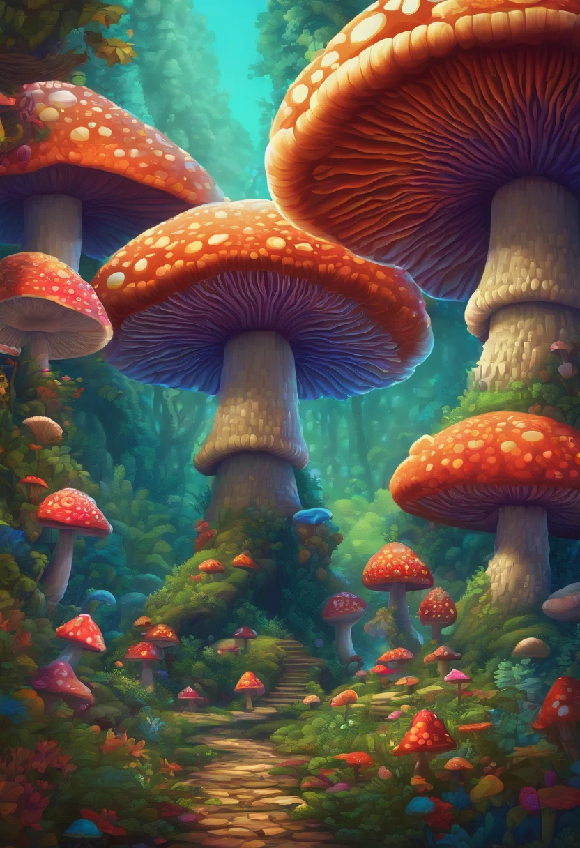 A kaleidoscopic exploration of the psychedelic mushroom kingdom. Pixel art #Pixelarte
