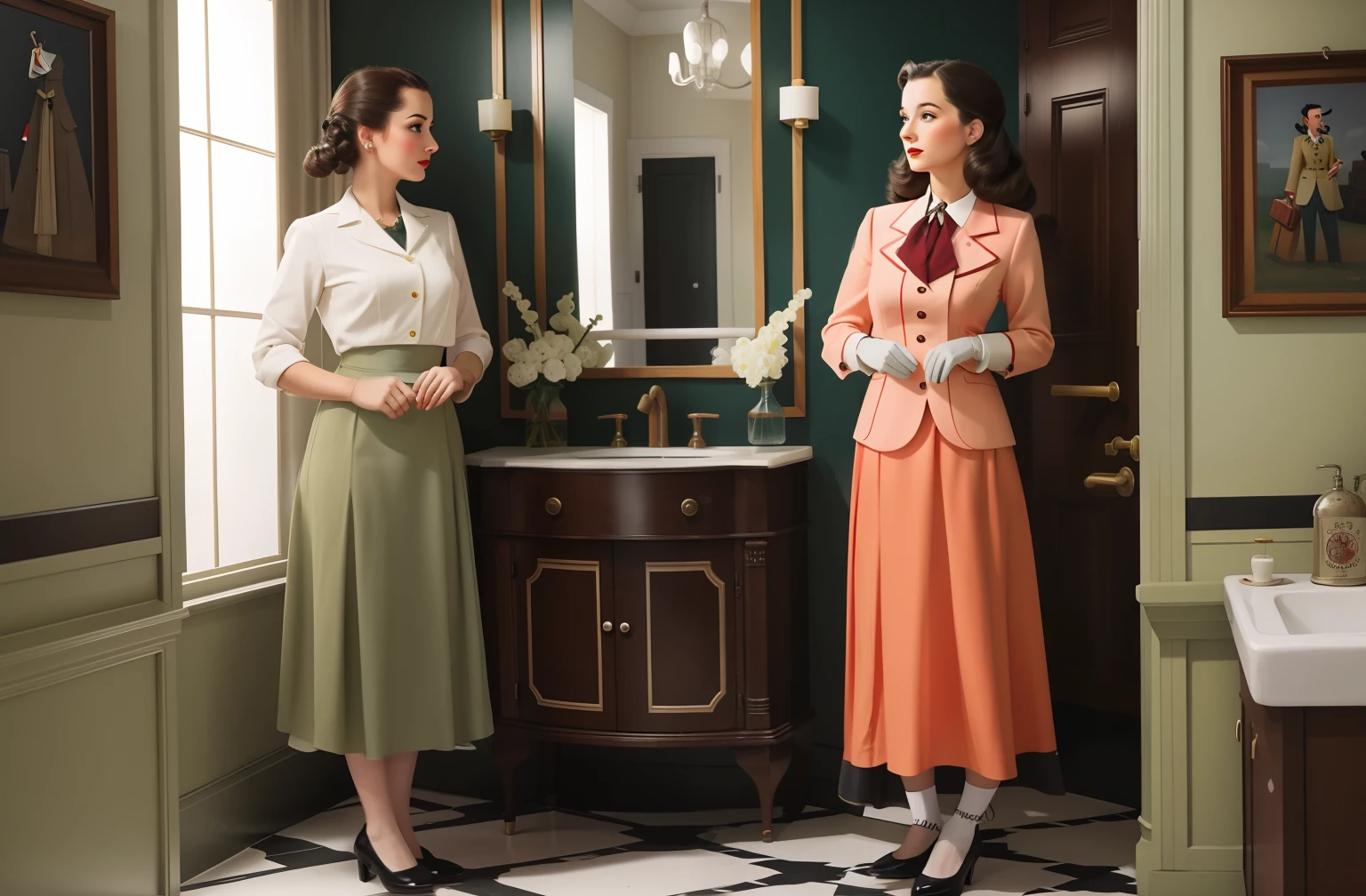 1940s style bun