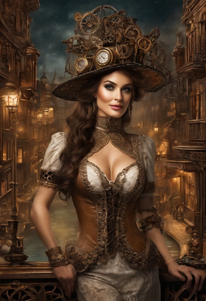 ((Best picture quality, 8K, tmasterpiece: 1.3)), self-shot, Sharp focus: 1.2, A cute beauty with a perfect figure: 1.4, Slim big breasts, ((Brown hair black)) , (Small flesh-colored dress,Highly detailed face,Happy expression,standing on your feet:1.2),((Night view of the rainy city,balcony simple:1.3. Produced with a major focus on women)),Highly detailed facial and skin texture,Detailed eyes,二重まぶた