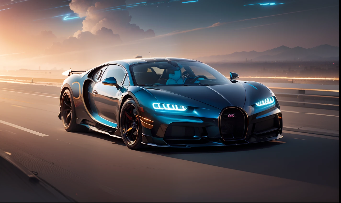(kuvshinov:1), (samdoesart:1.1), (dreamlikeart:1), (nvinkpunk:1.4), (from_side:1.0), (wide angel view:1.2), Bugatti Chiron super sport in cyberpunk city, concept art, multi-colored ribbons, old paper texture, highly detailed, (large viewport showing a detailed planet:1.1), (very detailed sky:1.2), (highly detailed background:1.3), highly detailed, concept art, beautiful intricate filegrid facepaint, intricate, elegant