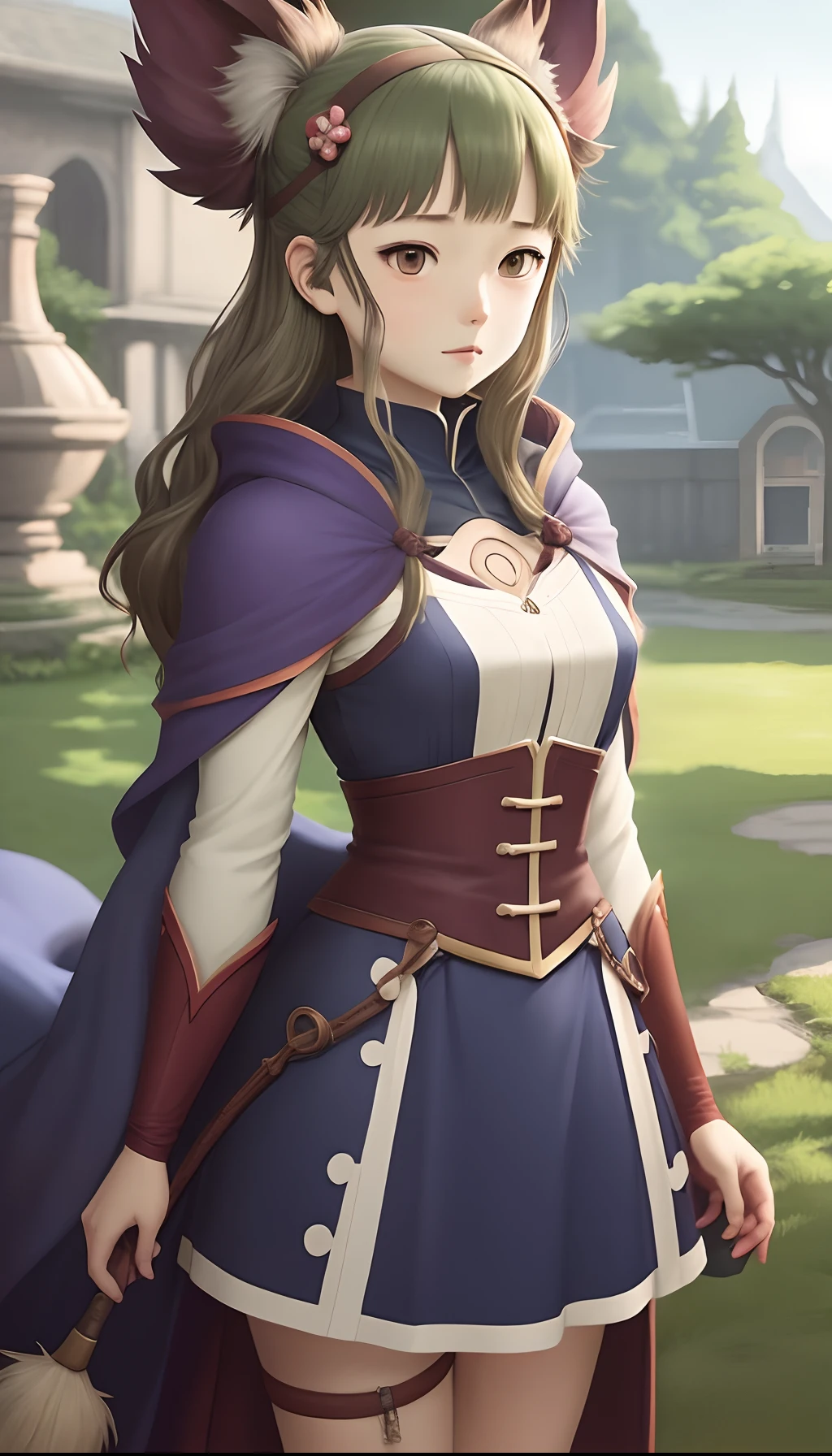 mirana,red jewelry,cape,full body,solo,large breasts,narrow waist,wide hips,(long legs:1.4),looking at viewer,smile,thighs,outdoors,dota 2,
best quality,ultra-detailed,masterpiece,finely detail,highres,(photorealistic:1.4),<lora:neg4all_bdsqlsz_xl_V7:1.4>,<lora:mirana:0.7>,