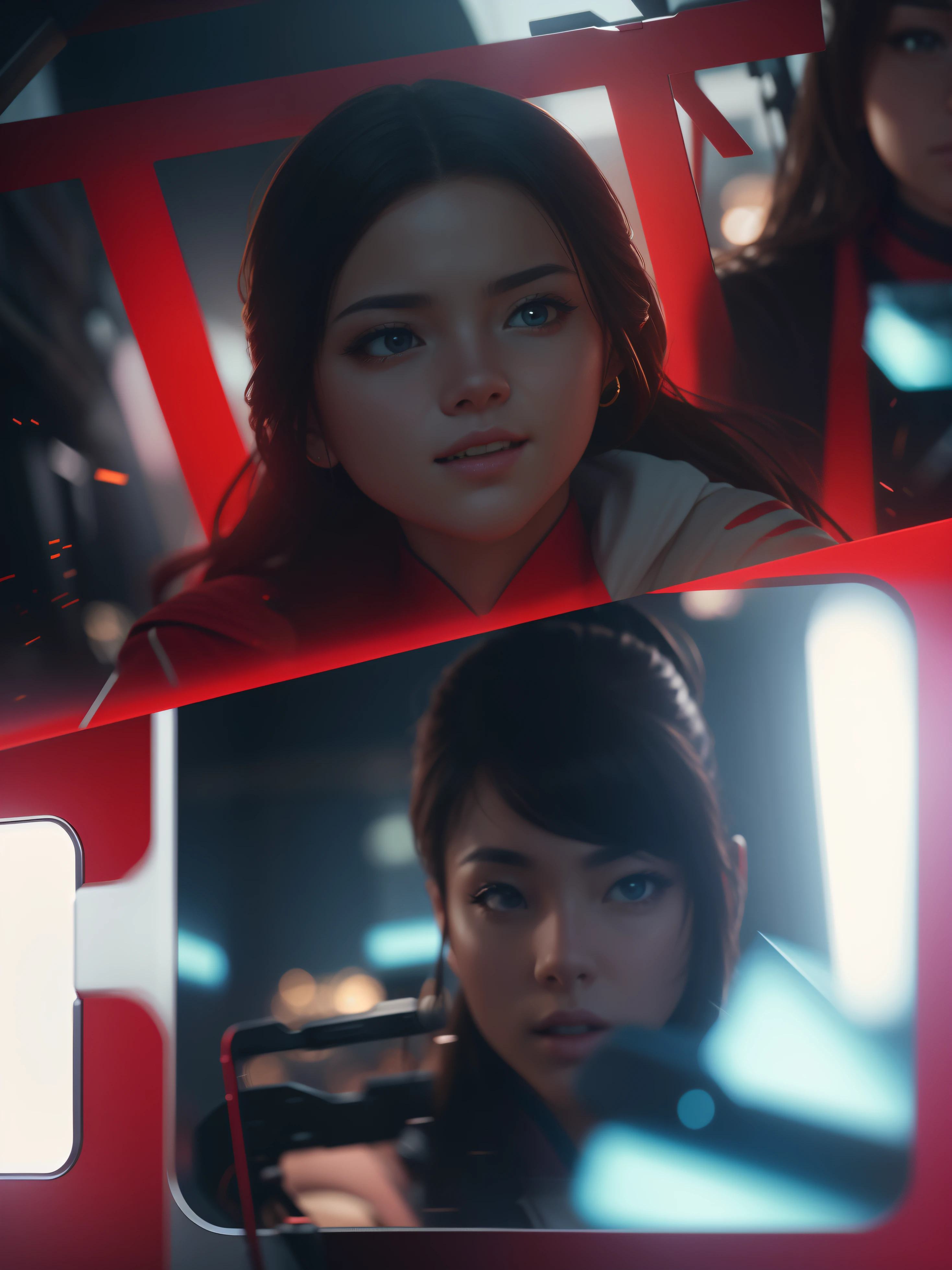 Change to a beautiful action background girl, as realistic, 8k