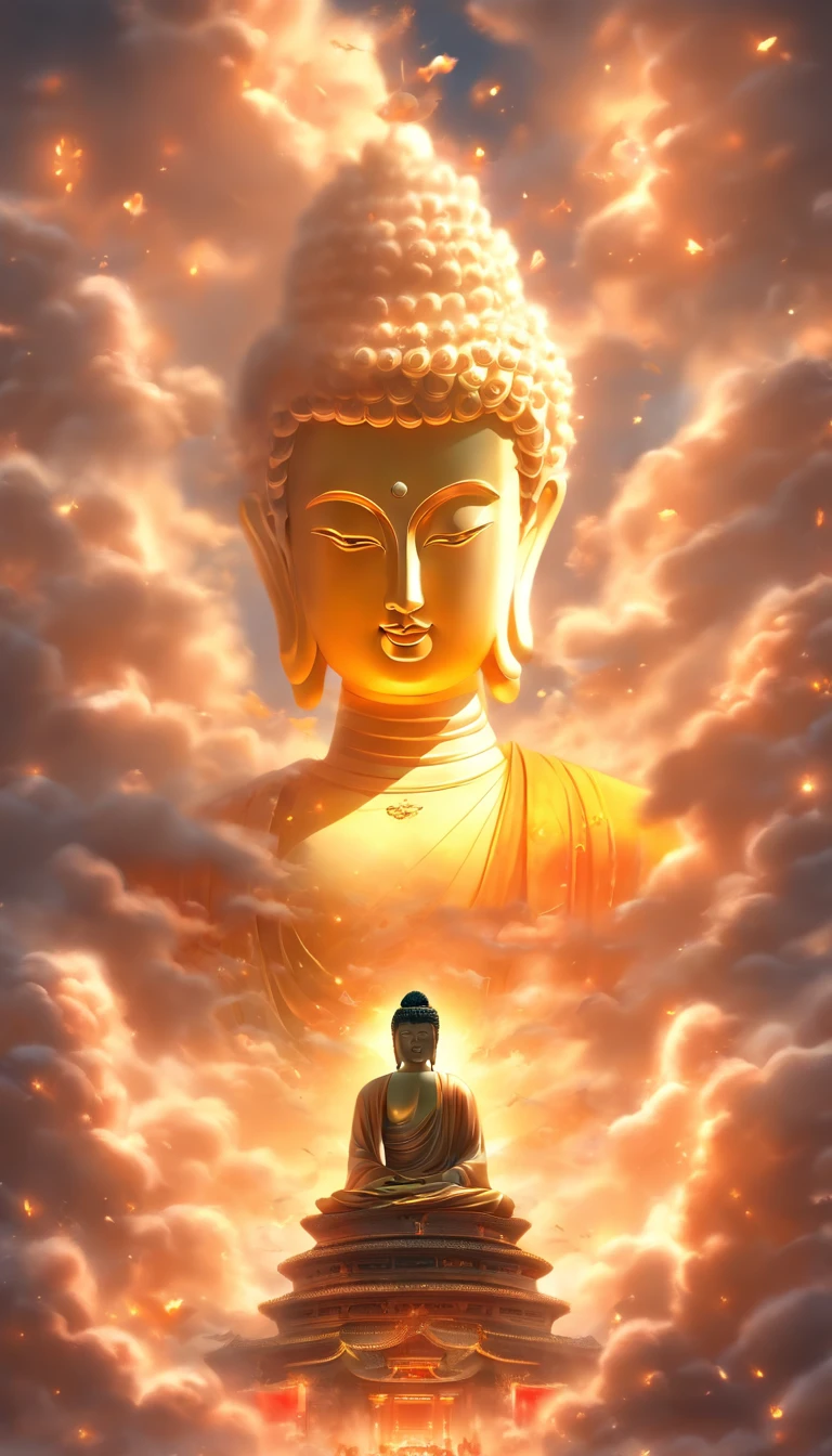 ((Masterpiece)),(Best quality)),China-style,In the sky, Clouds form a huge statue of Maitreya Buddha,Gaze at the earth,Standing Buddha statue,with light glowing,Glow effects,Pilgrims on the road,Hyper-realistic,Ultra photo realsisim,Real Photographics,8K,High definition,high qulity,Works of masters,super-fine,Chinese black and white ink style,(((white colors))),Decolorization,Smudge,ink,8K,super-fine,high qulity,(((OC renderer)))
