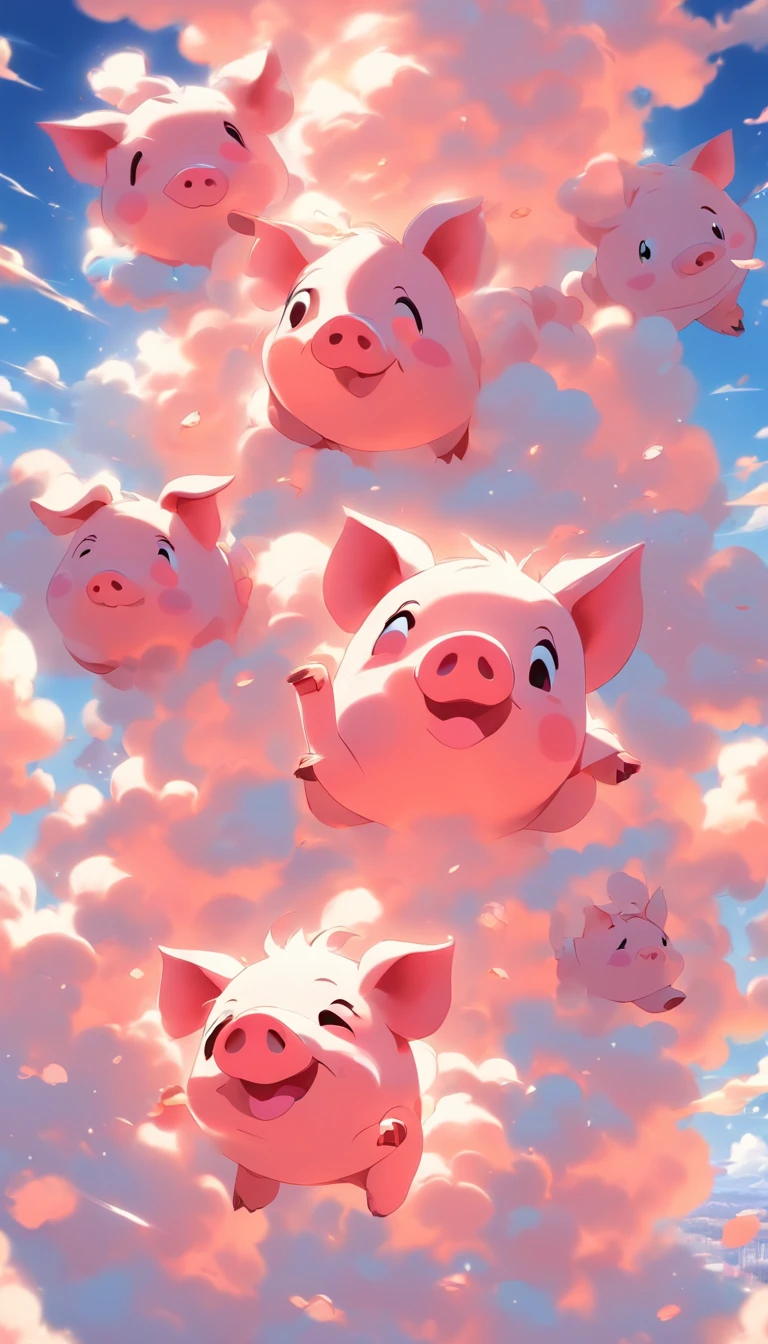 Skysky，Little pigs made of clouds