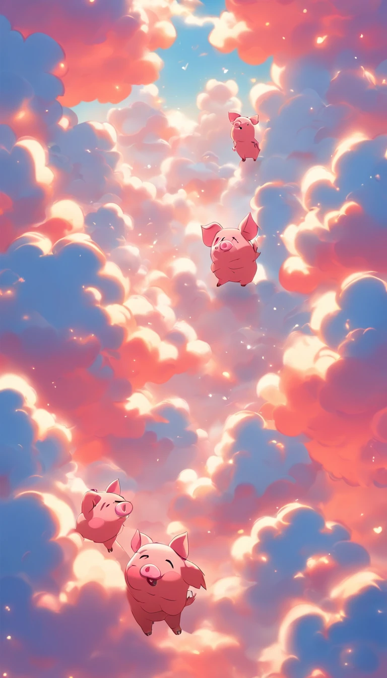 Skysky，Little pigs made of clouds