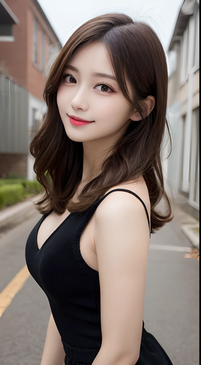 Tabletop, highest quality, shape, Very detailed, finely, High resolution, 8k wallpaper, Perfect dynamic shape, Beautiful and detailed,Random cute hair,,Natural color lip, Bold sexy pose,smile、20-year-old girl、cute、Looking at the camera,Always blur the background,Perfect and beautiful face,Slim face and figure,Big eyes、Putting on gal makeup,Small face,Shooting from below、smile,Blurred Background,Elegant feminine face、Cyberpunk Fashion、smile、Change pose randomly、Randomly change the shooting angle and position、Flower Field、Cyberpunk Fashion,