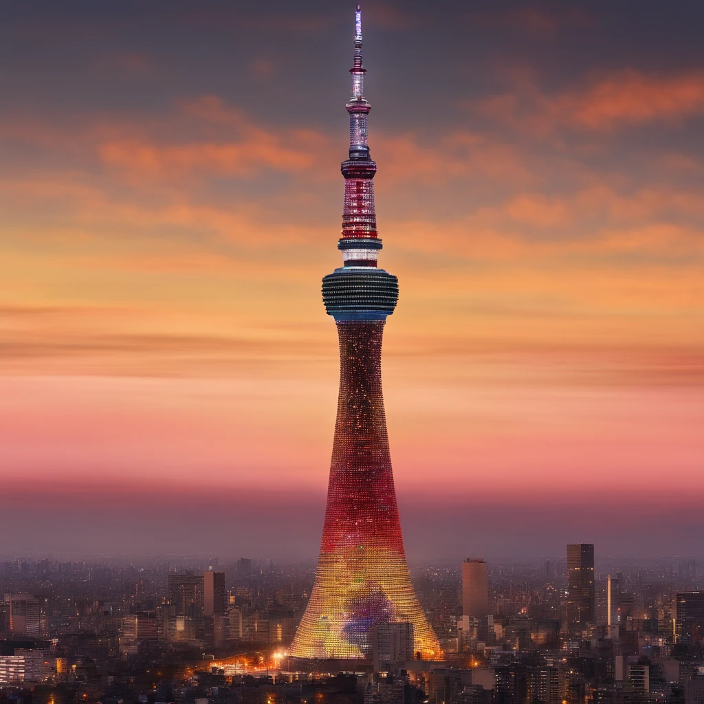 The Tokyo Sky Tree is a broadcasting tower in Sumida, tokyolagii, Japan