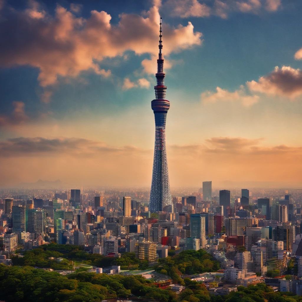 The Tokyo Sky Tree is a broadcasting tower in Sumida, tokyolagii, Japan