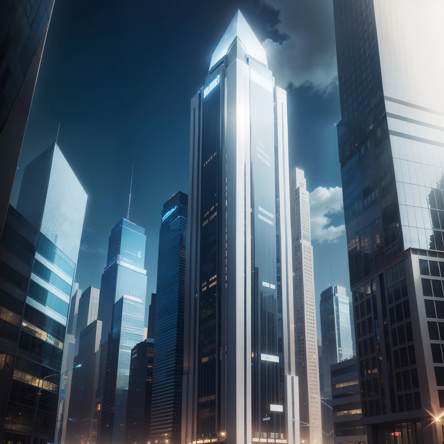 silver ambiance building like city glimmering