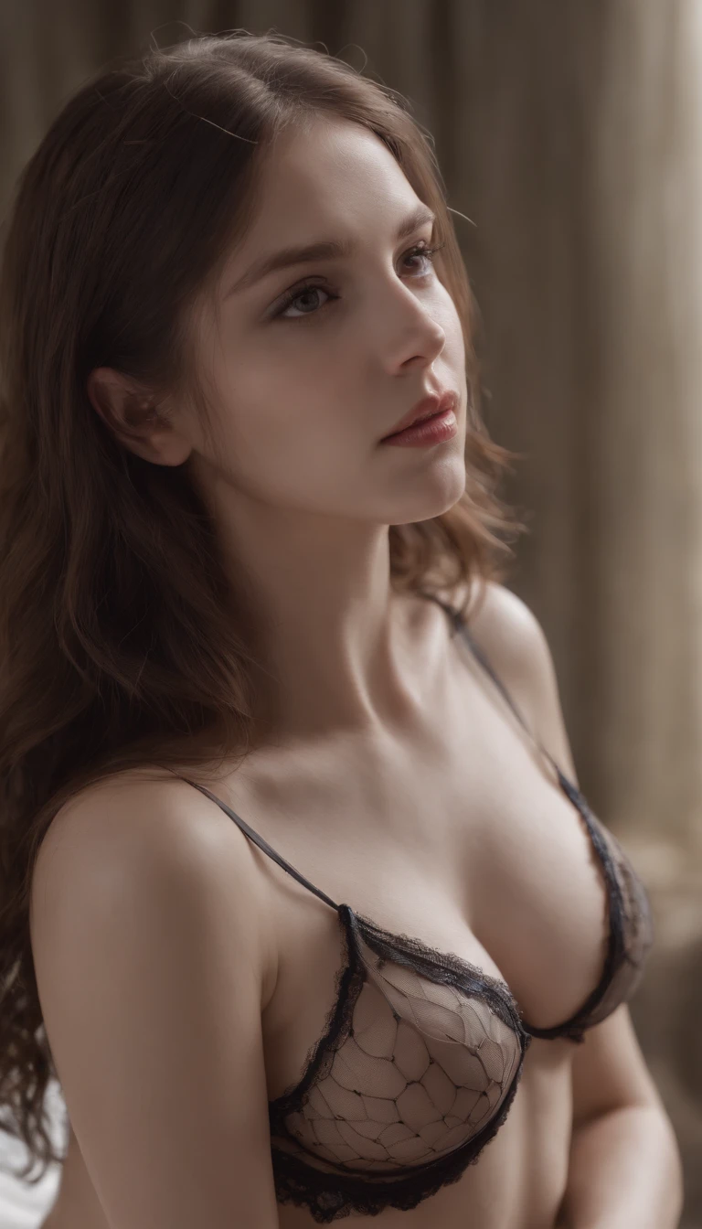 RAW photos, best image quality, masterpieces, : 1.2), (realistic, photorealistic), little girl, fishnet, torn lingerie, exposed chest, exposed skin,bent over on bed, tiefling, tail, looking back at viewer, bubble butt, petite body, posing, model, young, smooth skin, beaten, Ultra-Sharp Hi-Res. 8K. Photography. Centered. On Frame.