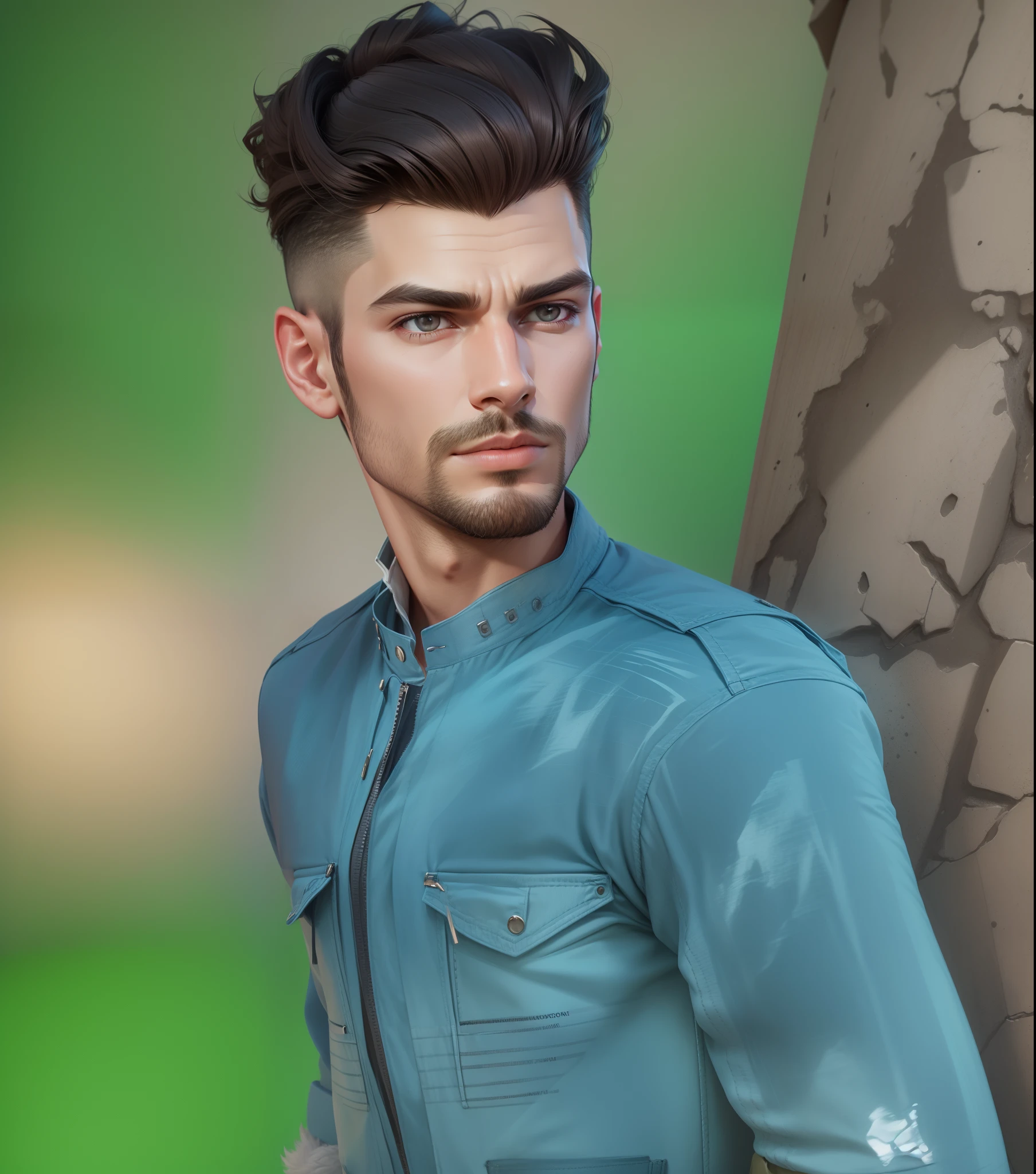 Stylish man with 3d background realistic face 4k hd high tone extra hd