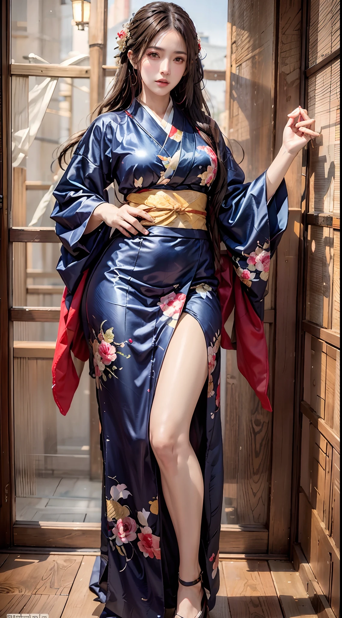 Realistic , photorealistic , masterpiece , best quality , super quality , ((ultra detailed)), extremely detailed , highers , Raw Photo , 16k portrait , curvy , gloss skin , full body , long hair , eruption , (group) , WALK , angry , (Collective Action) , Close your eyes , kimono