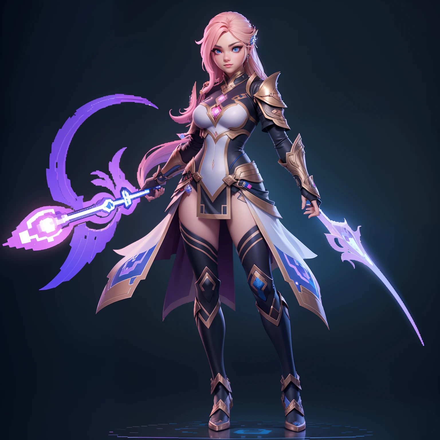Beautiful eyes Artificial Empathy, she is wisdomic fighter, ((full body view)),((pixel art)) , quality rendering, 8k resolution UHD, with transparent background, highly detailed,