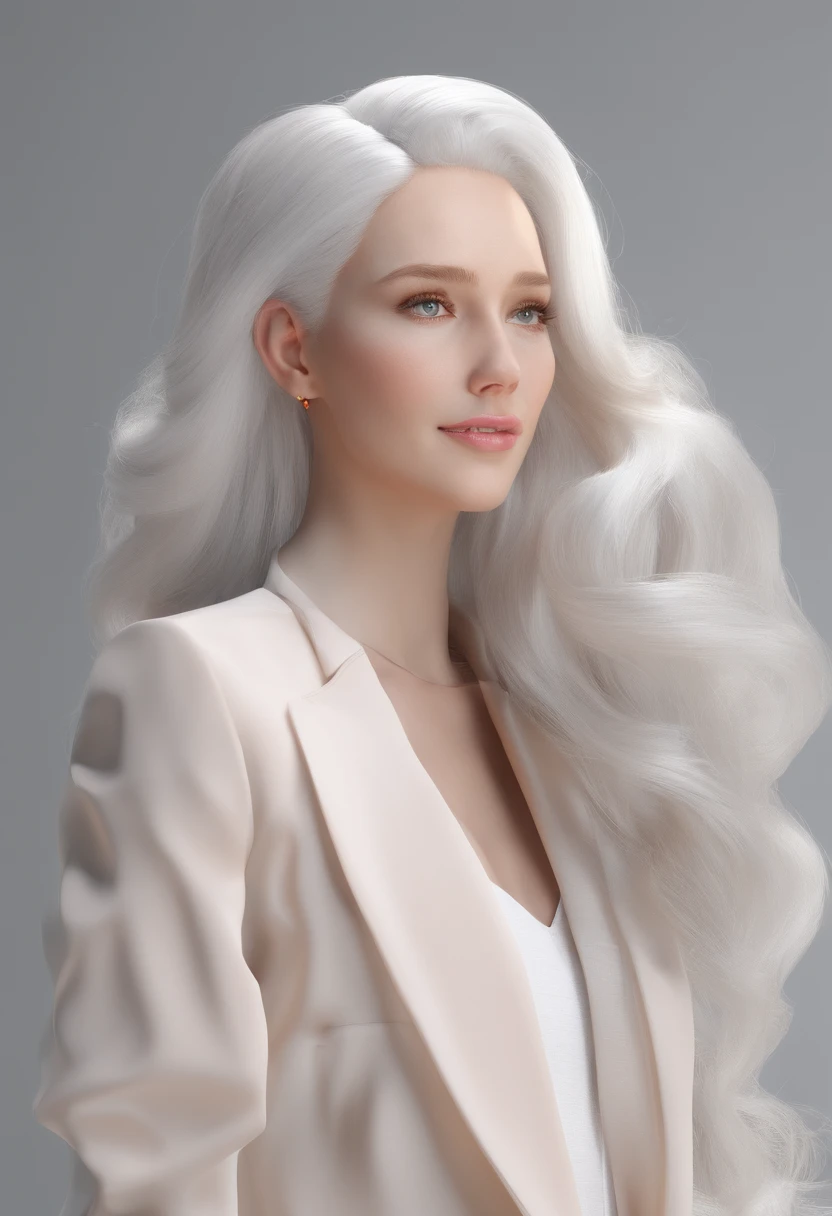 White hair, white,