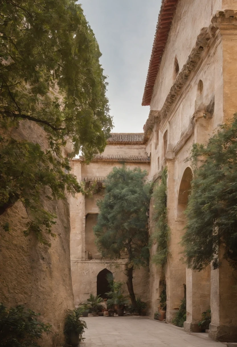 Um grande palacio chines dourado, vista de frente, janelas de vitrais coloridos, ensolarado, em xangai, sem arvores em volta, grande escadaria na frente