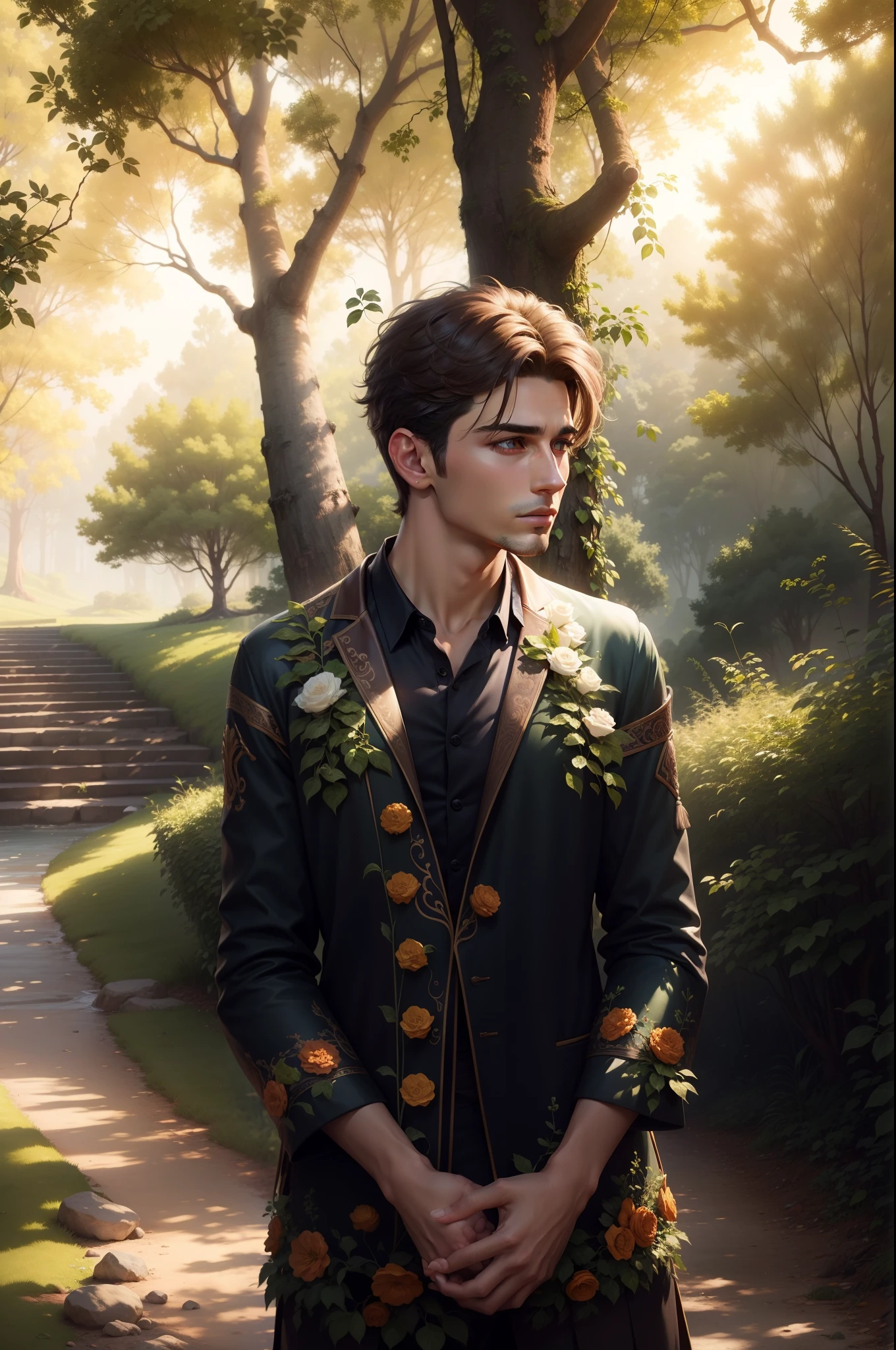 Nature background change handsome boy, realistic face, 8k, realistic, high details,