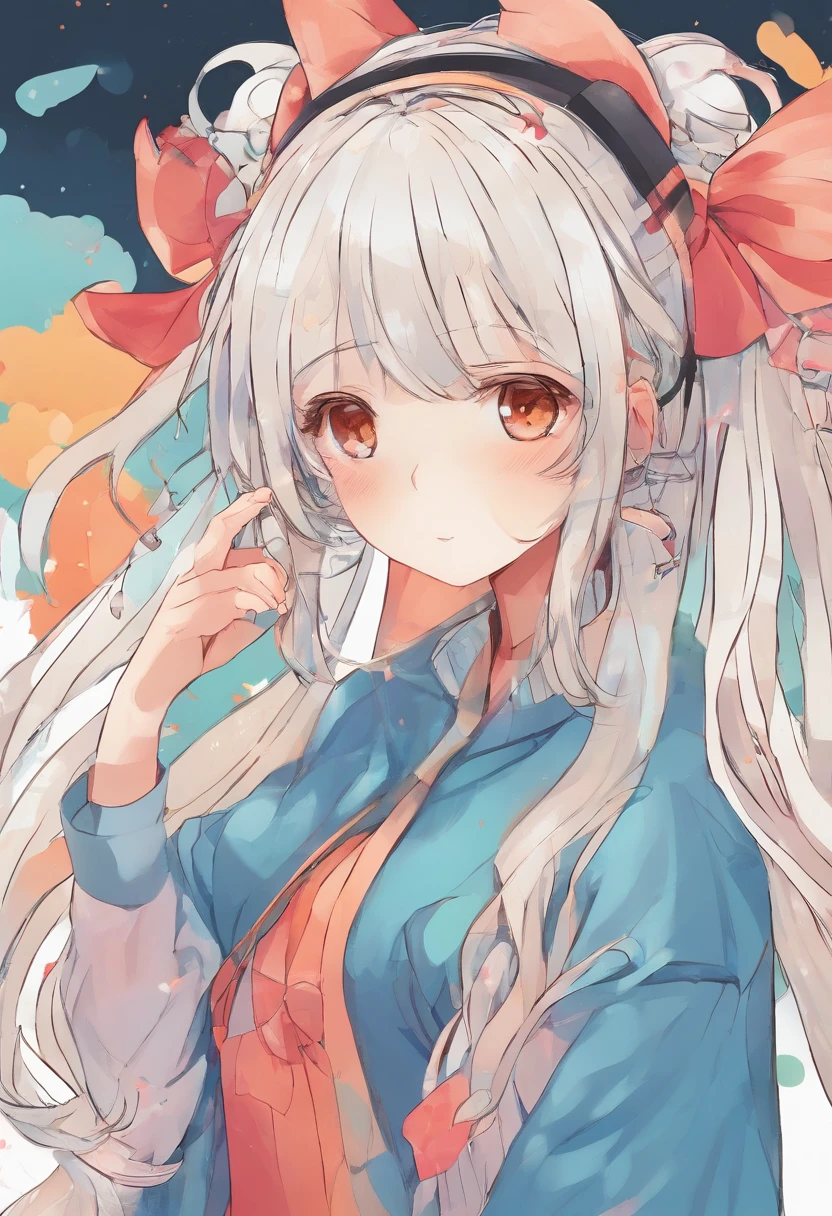 ５Cute ponytail girl about her age