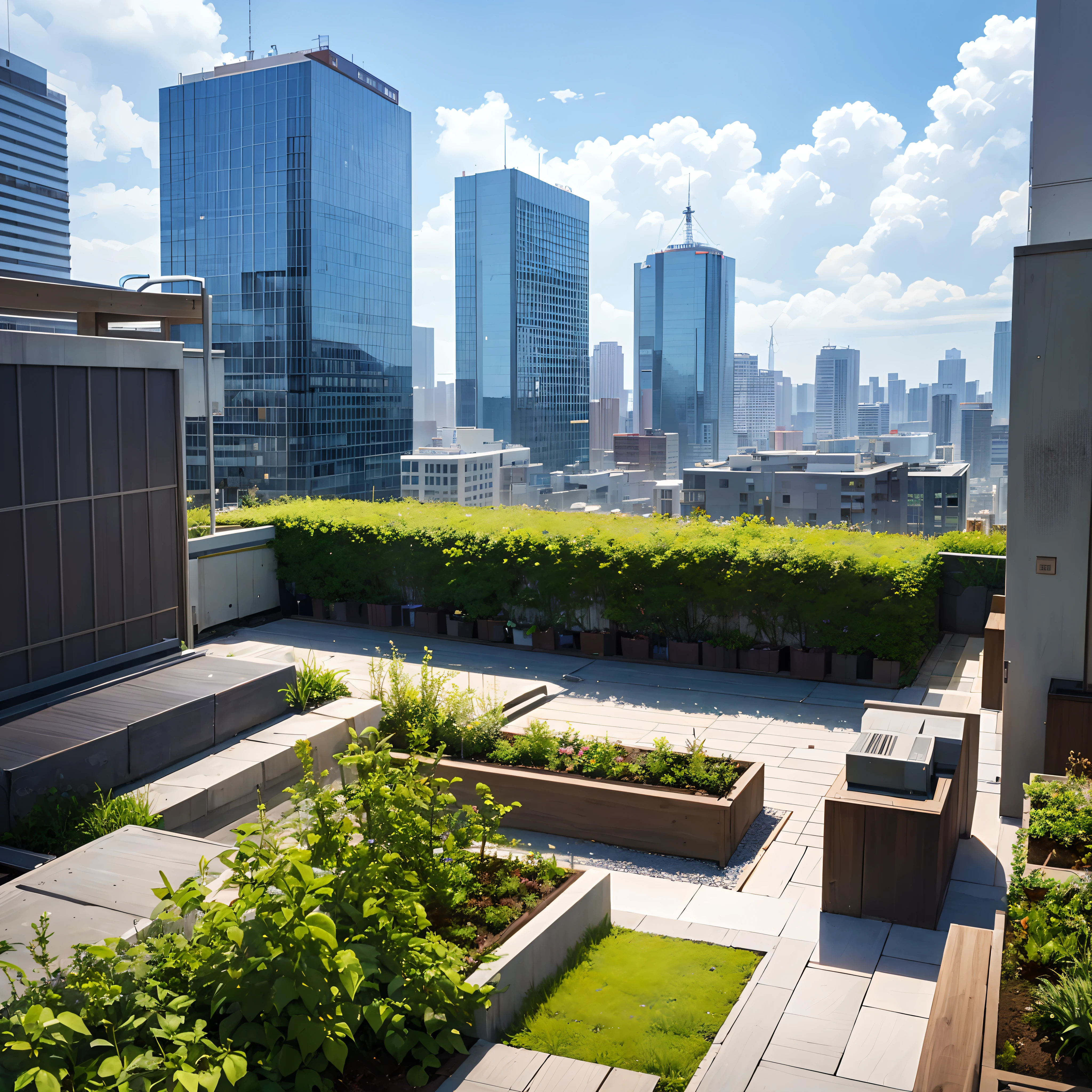 城市, On the rooftop, Urban farm, Urban living, Sustainability, tie
