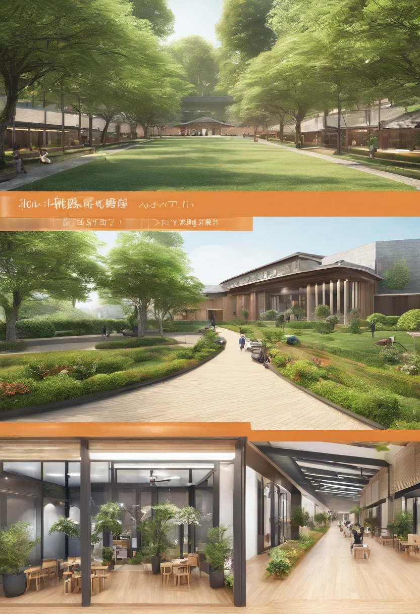 (Boys use VR、AR、cameras、camera、Painting related elements、UAVs、mapping tools, etc))Character drawing items to take pictures and draw Japanese anime campuses，2022 style，There are flowers and trees around，There are four academic buildings in the center of the campus，The middle is connected by a corridor with wooden floors，150 meters to the right of the entrance gate is a large football field，The canteen is 100 meters to the right of the football field，The classrooms are wooden doors，There are small flower beds between the four school buildings，Equipped with wooden table and chairs，Flowers and plants are colorful。