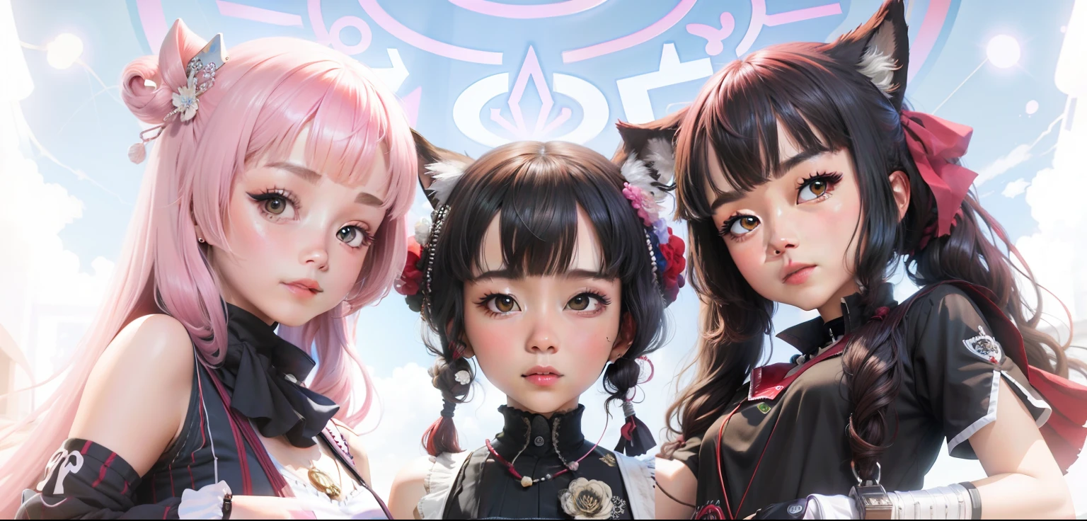 Zhuang people thick painted black clothes Zhuang village thick eyebrows and big eyes family