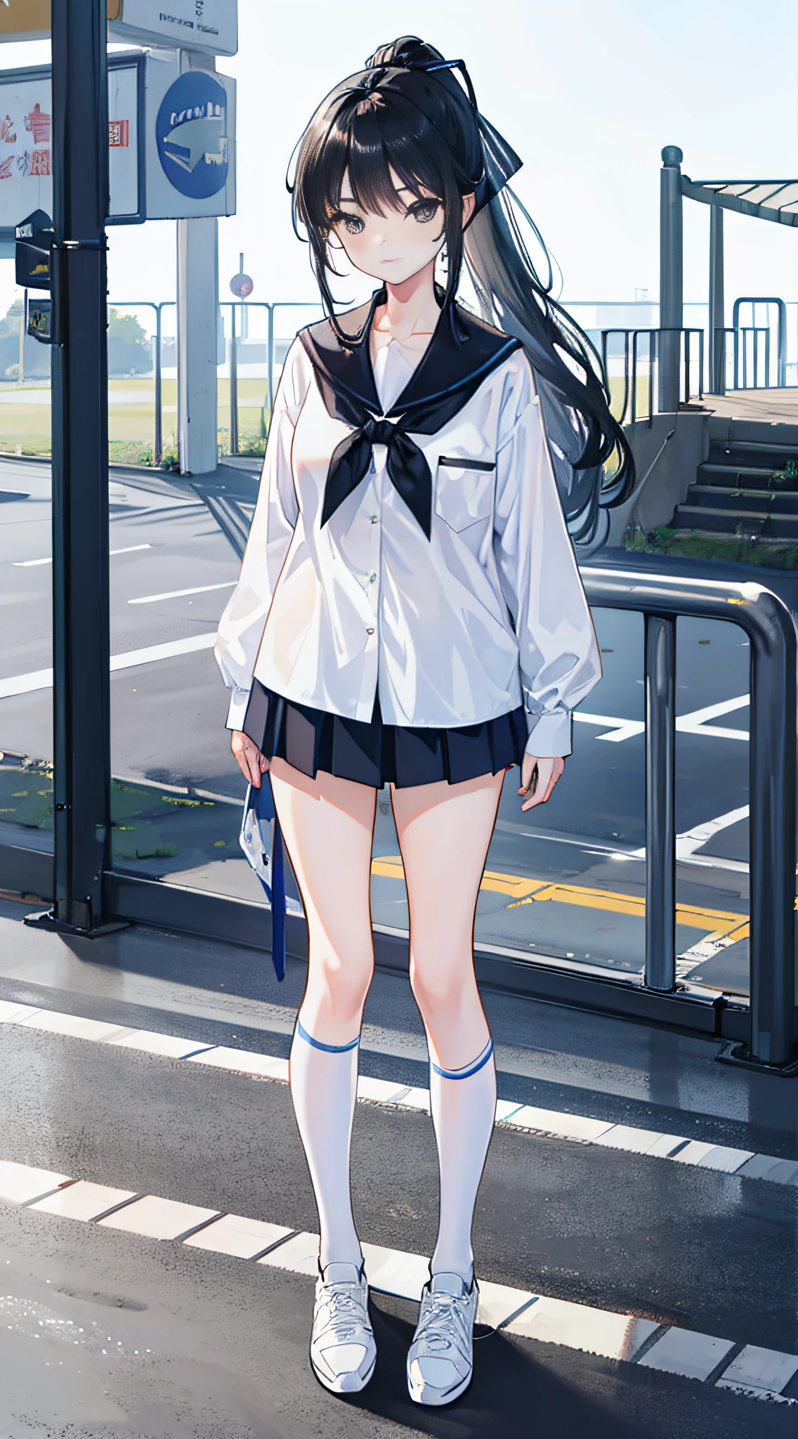 (Girl with dragon horns, Short hair, Light yellow hair), Pink eyes, Shy,Light smile,Reflective, Subtle blush, Black coat, (Best quality, mediating: Oil painting), full bodyesbian, Detailed background, Vibrant colors, Soft lighting, mystical ambiance, Ethereal beauty, Magical elements