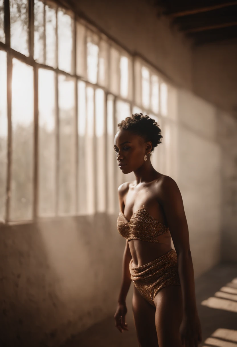 RAW photo, full body 24 y.o naked beautiful african woman, 8k uhd, dslr, soft lighting, high quality, film grain, Fujifilm XT3
