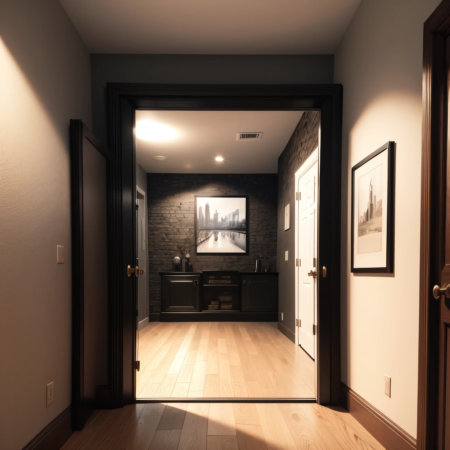 black basement walls with Creating a Frame