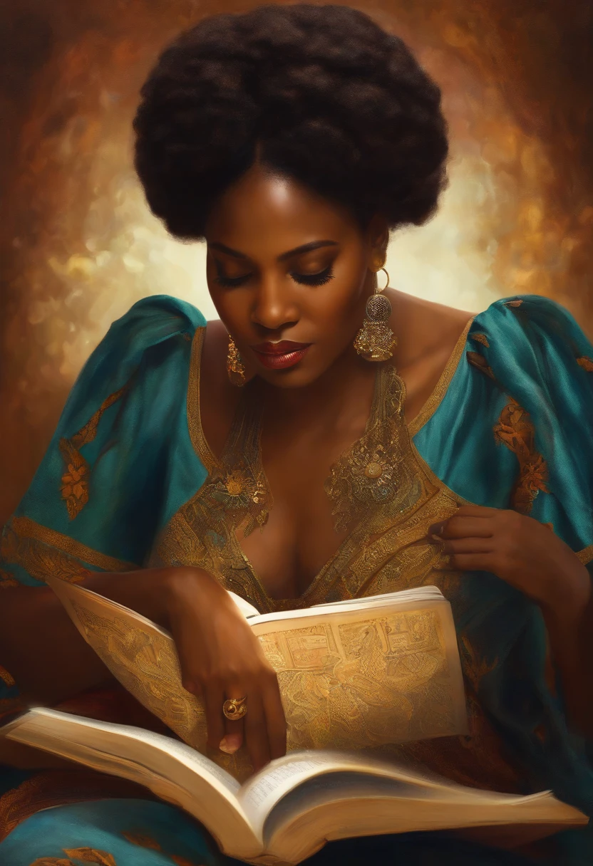 Black woman reading oracle