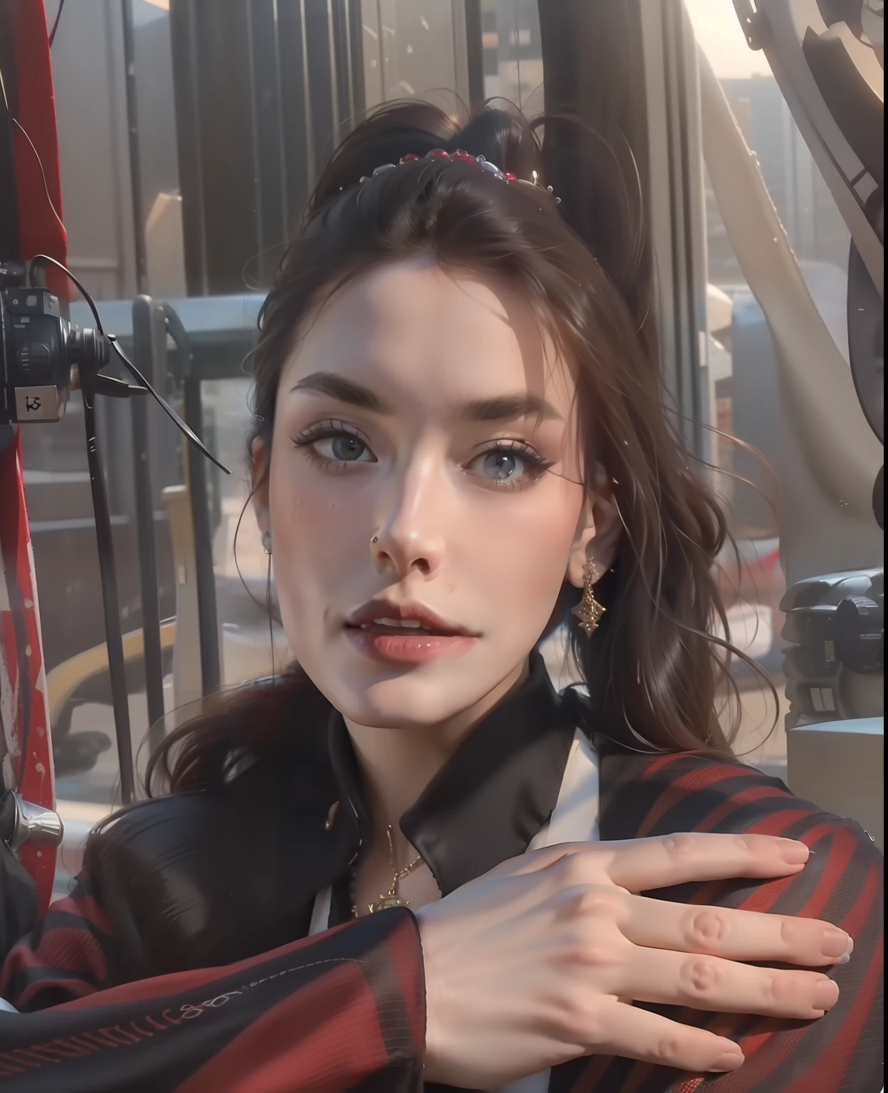 (best quality,4k,8k,highres,masterpiece:1.2),ultra-detailed,(realistic,photorealistic,photo-realistic:1.37), oil painting, portraits, colorful, vibrant, exotic, feminine, beautiful detailed eyes, beautiful detailed lips, extremely detailed eyes and face, long eyelashes, flawless skin, glamorous makeup, extravagant jewelry, elegant dress, confident pose, fashionable hairstyle, dramatic lighting, mesmerizing background, contrasting colors, rich textures.