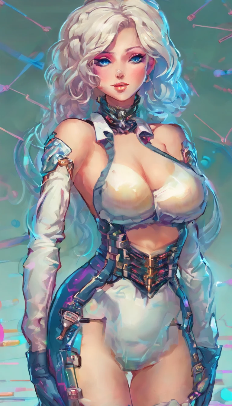 Charming older sister,Plump buttocks,Big sexy ass focus,Super masterpiece,8K Digital Art,Ultra-sharp image quality,perfect bodies,Long grey hair,Tear mole,with long bangs,Cover bangs,Blue eyes,long-sleeve,high detal,high quarity,White bustier,White slit skirt,revealing buttocks,white stockings,Exposing her breasts,ass forcus,ass forcus,ass forcus,Bigchest,exposing the abdomen,ssmile,Oversized,ultra gigantic tits