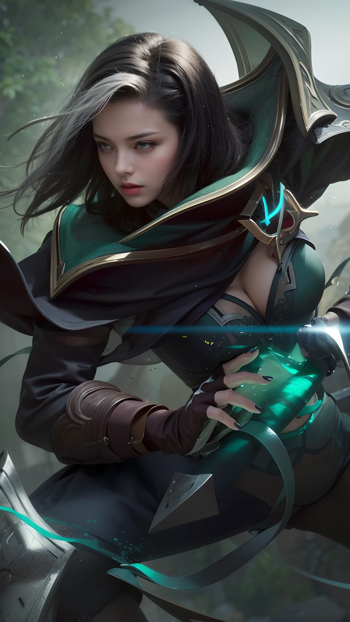 masutepiece, (Best Quality:1.4), Realistic, extremely detailed CG unified 8k wallpaper, ighly detailed, High-definition raw color photos, professional photograpy, Realistic portrait, Cinematic Light, Beautiful detailed, 1girl in, (Naked:1.5), Beautiful big breasts, breasts details, Exposed breasts, (cleavage of the breast:1.2), (Fine face:1.2), Close up of a girl in Beautiful clothes with wide open front, Bare shoulders, (transparent Beautiful clothing with a wide open chest:1.4), open chest wide, Undress、No bra, , (cameltoe details), Outdoors, high intricate detailed, float, cum on, Sense of truth, beautiful landscape forest, castle, sexy lighting,