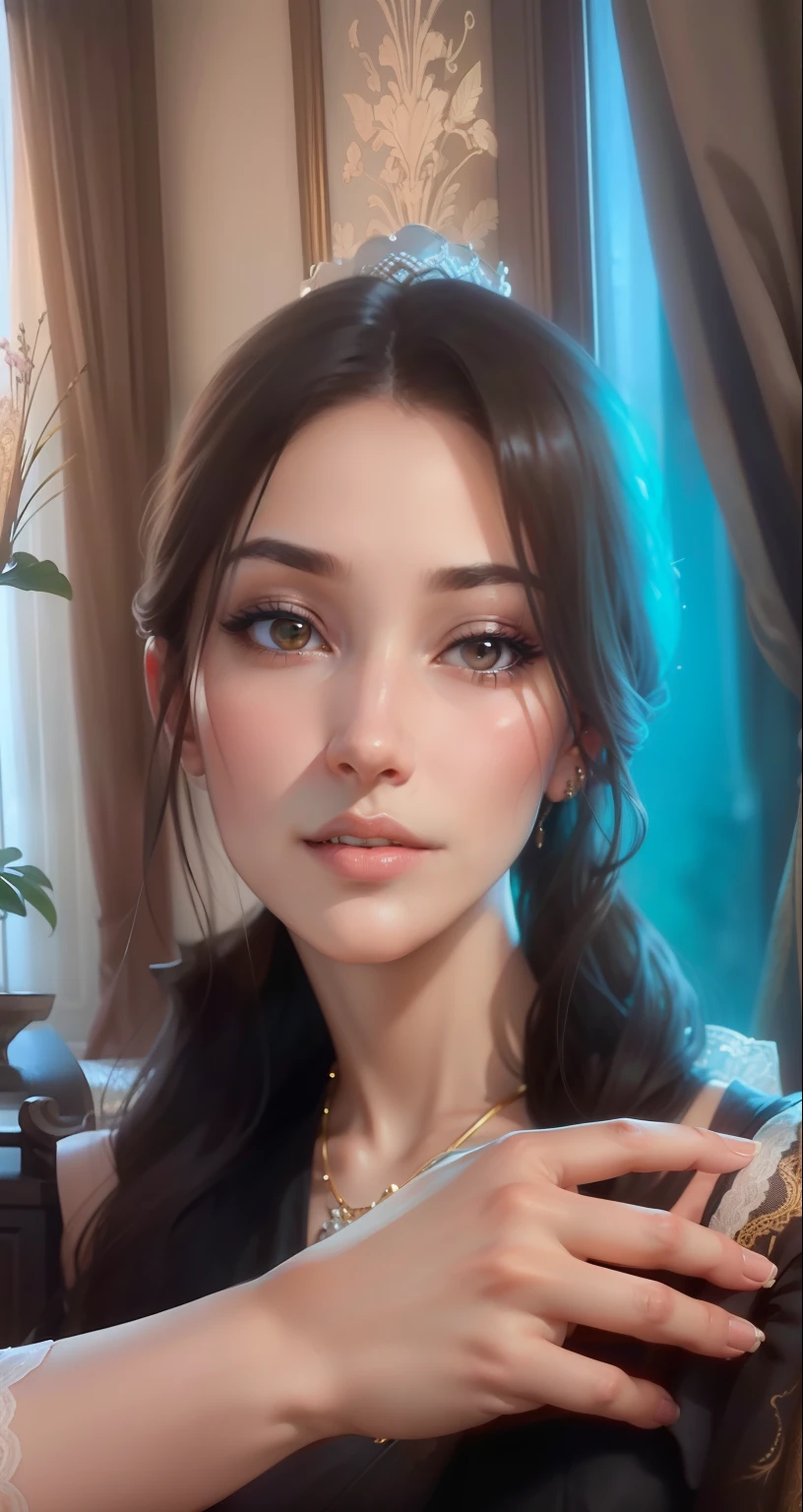 (best quality,4k,8k,highres,masterpiece:1.2),ultra-detailed,(realistic,photorealistic,photo-realistic:1.37),beautiful detailed eyes,beautiful detailed lips,extremely detailed eyes and face,longeyelashes,elegant lady,graceful pose,refined beauty,classy attire,soft flowing dress,delicate features,gentle smile,subtle hint of confidence,gleaming jewelry,luxurious setting,soft natural lighting,vibrant colors,radiant complexion,subtle makeup,impeccable hair,flawless skin,fine Art Nouveau-inspired details,elegant posture,fine lace details,ethereal surroundings,subdued color palette,understated elegance,grace and poise,glamorous aura,sophisticated beauty,feminine charm,statuesque figure,classic beauty,graceful movements,regal presence,exquisite craftsmanship,elegant backdrop,serene atmosphere,gentle breeze,calm and peaceful ambiance