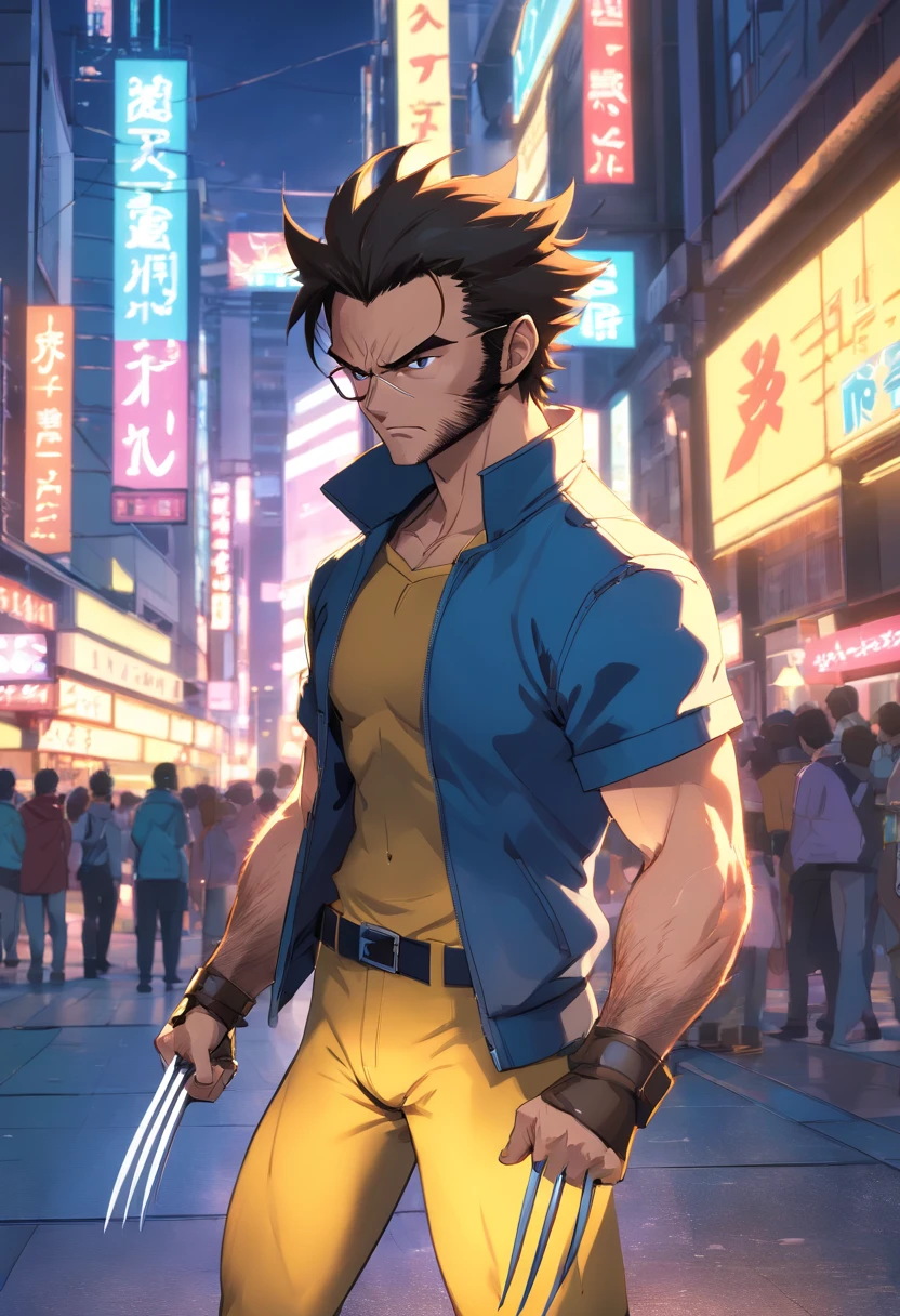 Wolverine, (estilo de brinquedo da caixa cega:1.2), (tiro de corpo inteiro) , 1 wolverine Logan, Glasses:1.2, Cyberpunk, brilho sonhador, luminous neon lights, limpo, fundo branco, ( global ilumination, Traching de raias, HDR, unreal render,Reasonable design, alto detalhe, master part, best quality, hiper HD, Cinematic lighting)