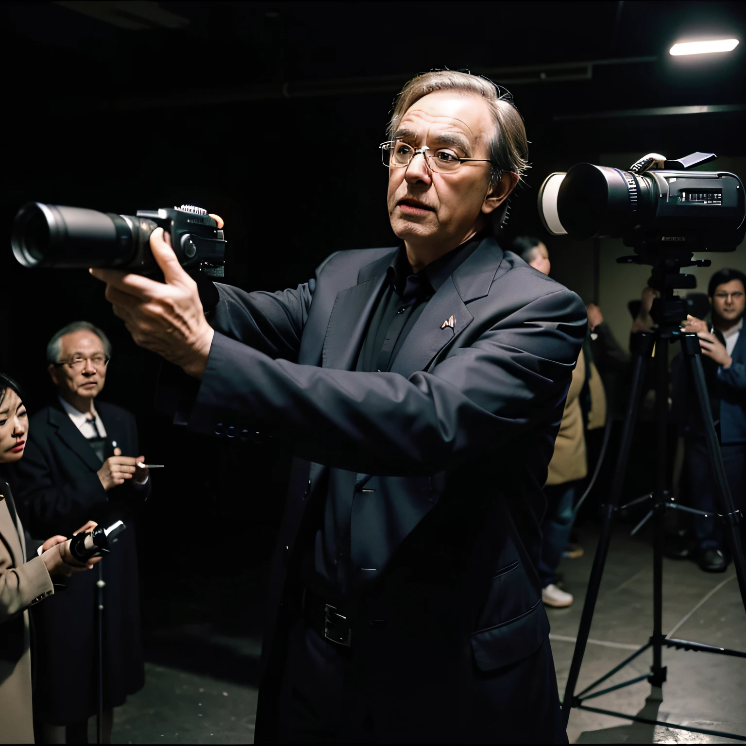 The old director shoots the film