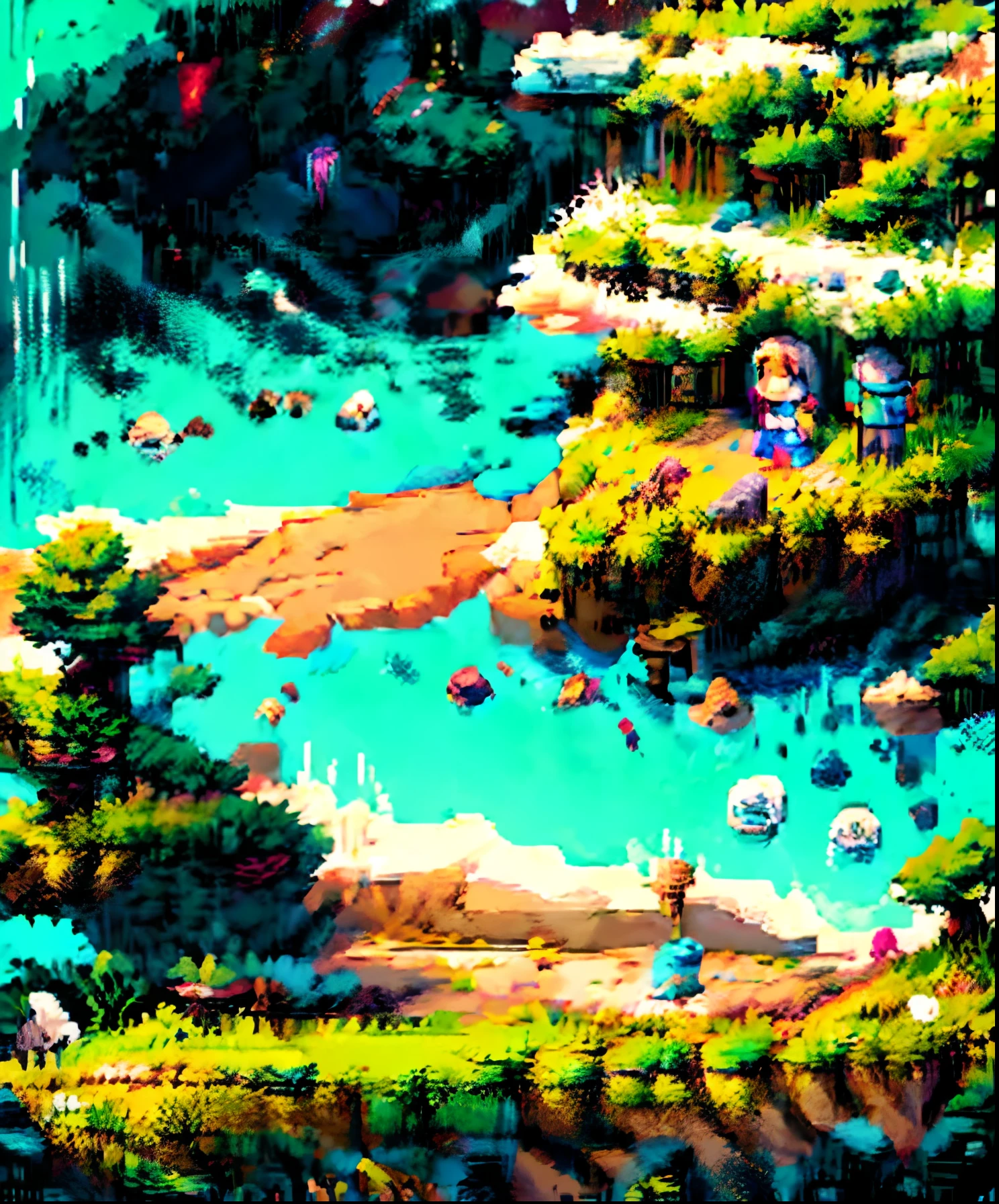 Describe a scene where a cute girl character is lying on a grassy hill, Looking up at the starry sky. Surround her with colorful nebulae and her favorite constellations.