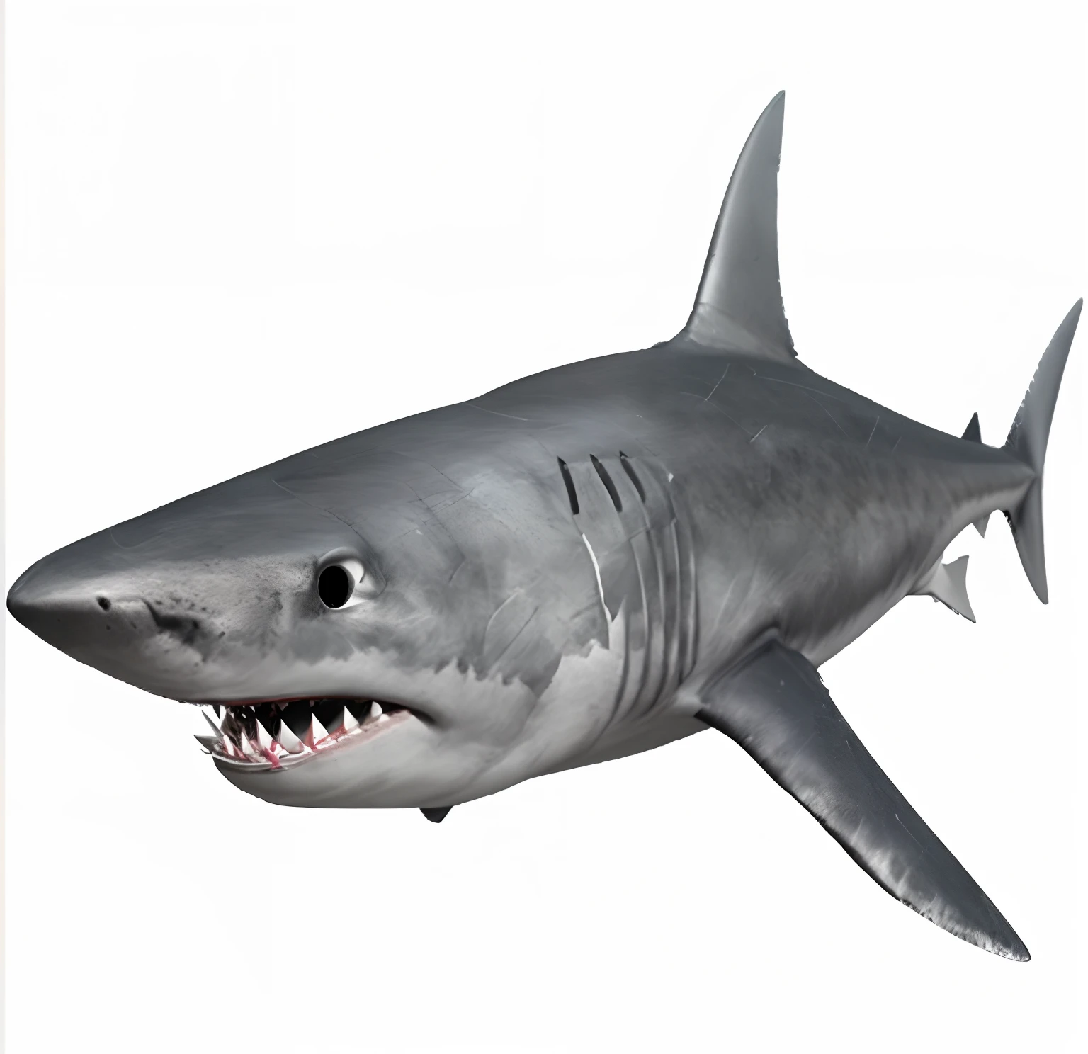 Arafeld shark with open mouth and sharp teeth on white background, megalodon, Great white shark, shark, shark head, anthropomorphic shark, Shark - human face, mega highly detailed, thresher shark human hybrid, high resolution ultradetailed, shark anthony, shark face, Blue Shark, ultra-detailliert, FBX, hyper real highly detailed