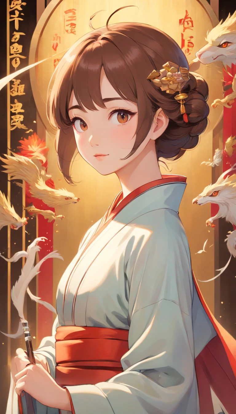 (Chinese immortals),(mythological stories),(Delicate and beautiful face), (White silk robe), Frontal photo,Light smile, neo-classical, OP Art, Chiaroscuro, Cinematic lighting, god light, Ray tracing, character sheets, projected inset, first person perspective, hyper HD, Masterpiece, ccurate, Textured skin, Super detail, High details, High quality, Award-Awarded, Best quality, A high resolution, Exquisite and perfect facial features,美丽细致的眼睛,long eyelasher,Delicate eyeliner,almond eyes,Beautiful lip details,8K high-definition,anatomy correct,Oil painting thick painting style