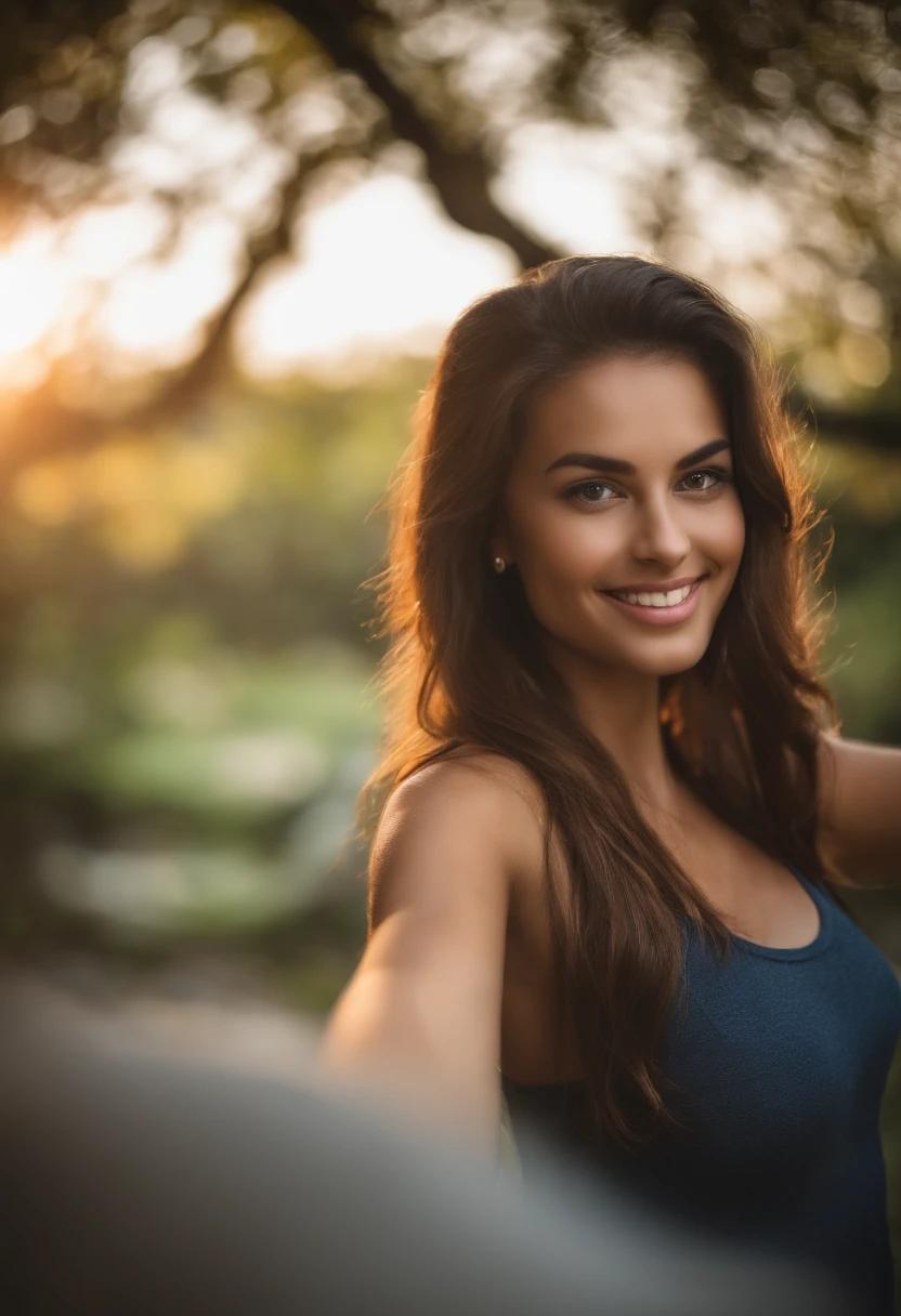Foto RAW em sequencia, uma foto de uma adolescente 16anos, ((selfie da parte superior do corpo, feliz)), mordendo dedo, rosto detalhado, planos de fundo detalhados pouco desfocados, luzes naturais, HDR, foto realista, foto profissional, flerte com o espectador, visual sexy, fotorrealista, Linda, pele natural, 8k UHD, alta qualidade, filmic grain, Fujifilm XT3