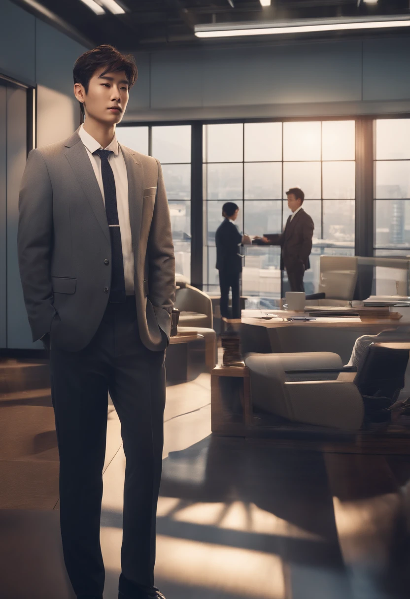Japan office worker、30-years old、male people、suits、short-haired、avatar