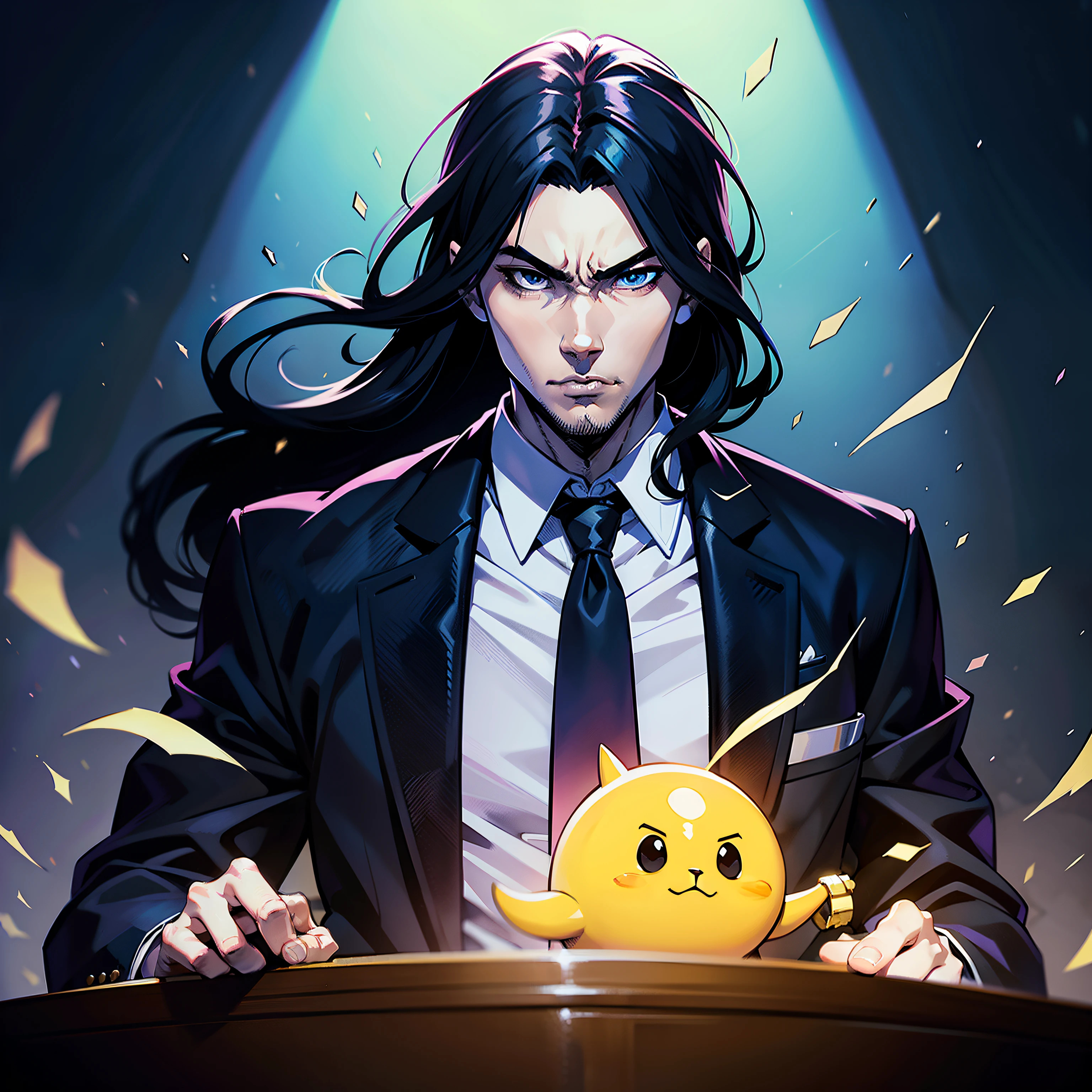 Anime - style illustration of a man with a tie and a shirt, cara bonito na arte demon slayer, shigenori soejima illustration, arte chave do anime, handsome japanese demon boy, arte de anime digital detalhada, kentaro miura manga art style, Digital anime illustration, inspirado em Okumura Masanobu, Kentaro Miura Art.