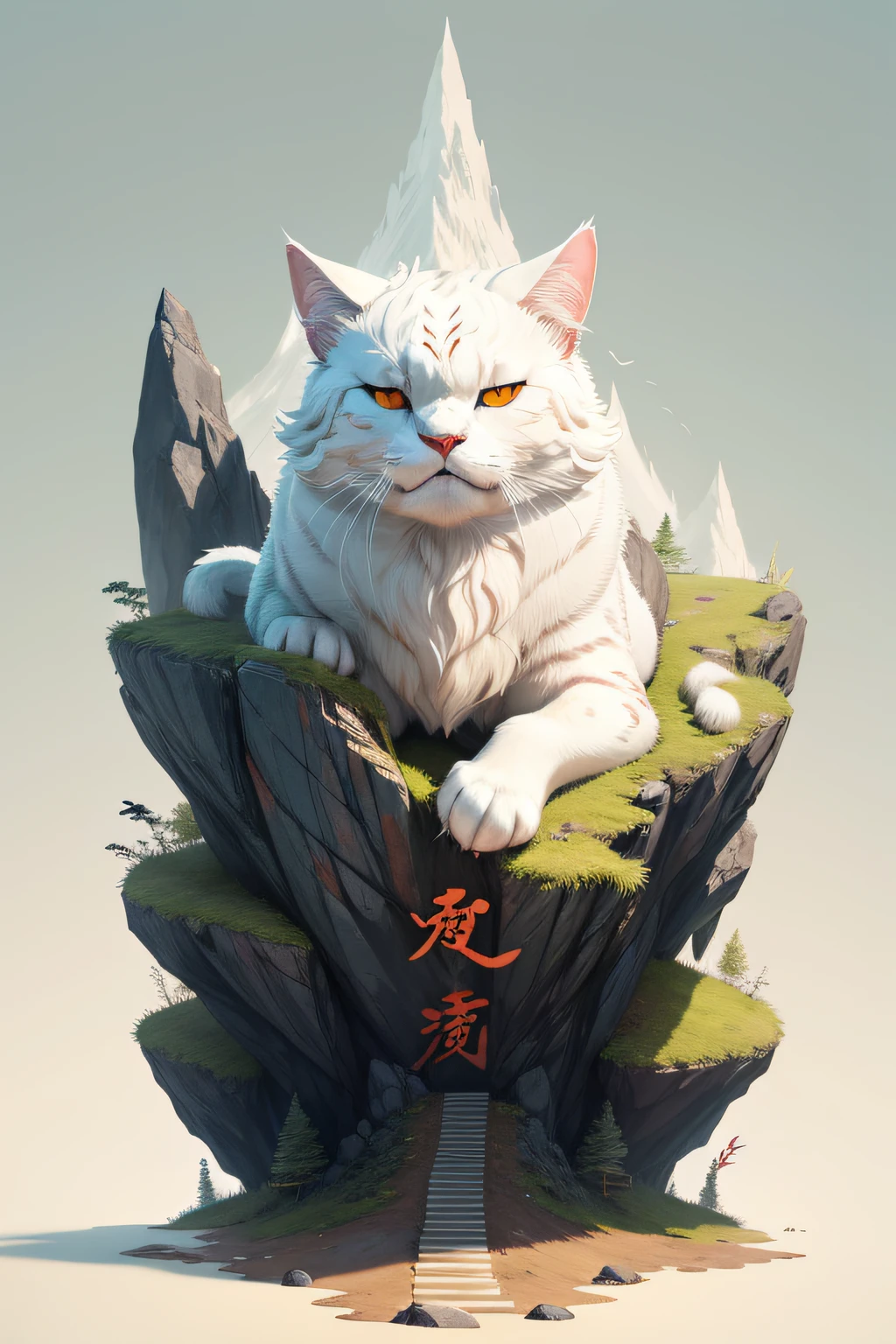 Yin Mountain,There is a beast in the mountains,Shaped like a wild cat, but with a white head,The name is Tengu,Its call is similar to the pronunciation of "durian",People raise it to ward off evil spirits