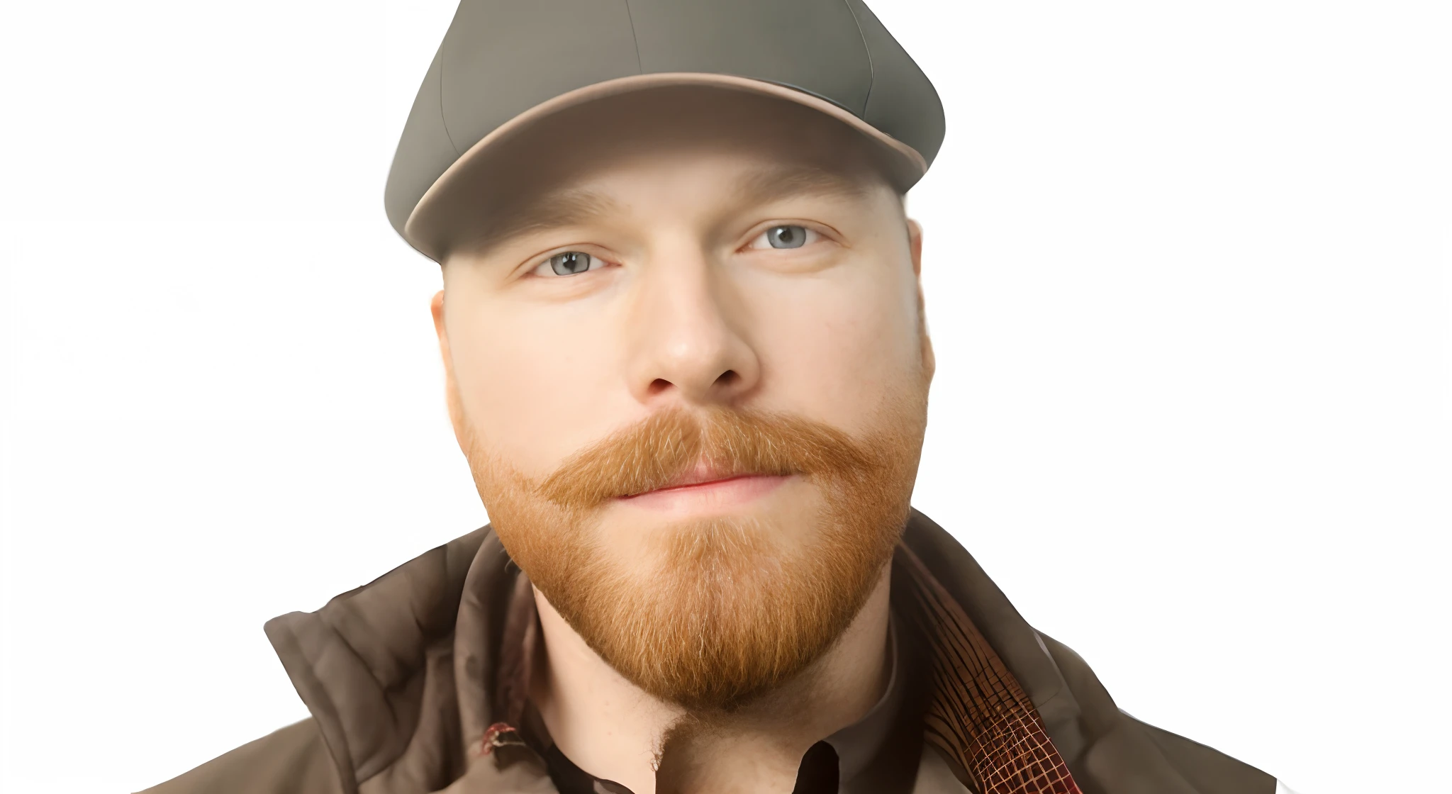 irisch handsome man, sexy man, there is a man with a beard and a hat on, ((nsfw)) reddish beard, red beard, waxed beard, ginger bearded, neat beard, photo realistic, groomed facial hair, photo-realistic face, thick mustache, high quality portrait, man with beard, some beard, brown beard, beard stubble