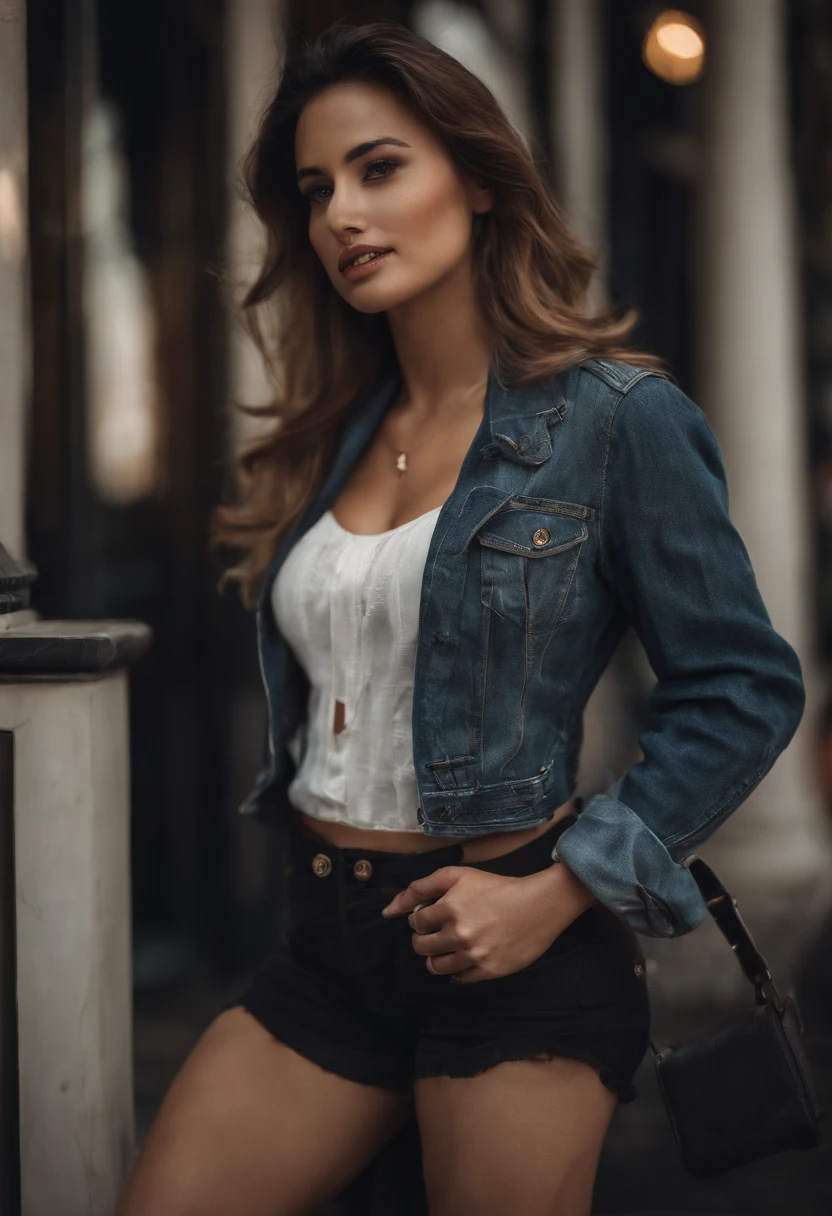 beautiful girl, sexy, 1girl, casual clothes, mall, shopping, deep cleavage, (quite massive chest、cleavage of the breast、Protruding chest、Expose your breasts、Do not hide all breasts、Beautiful nipple), lipgloss、a necklace、pin heels, in 8K、A high resolution