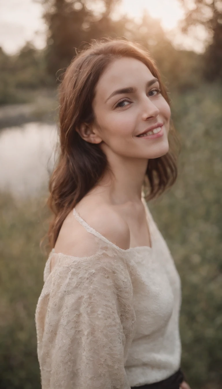 xxmix_girl,portrait of a woman,polaroid,film, graininess,smile,cold