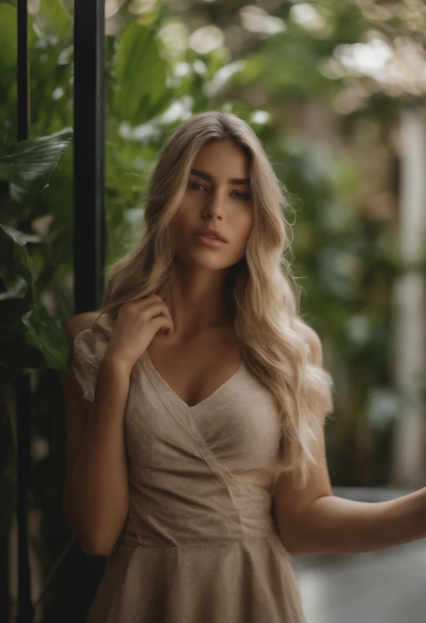 sexy instagram model, young, beautiful, long hair, 25 years old, beautiful girl, sexy, 1girl, casual clothes, mall, shopping, deep cleavage, (quite massive chest、cleavage of the breast、Protruding chest、Expose your breasts、Do not hide all breasts、Beautiful nipple), lipgloss、a necklace、pin heels, in 8K、A high resolution
