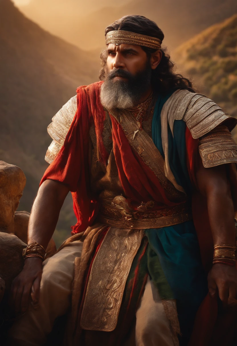 Moon land in Indian man