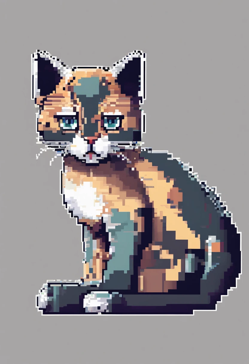 Cute kitten in pixel art,Kittens,Frolicking kitten,3D pixel art 4K wallpaper. Incredible pixel art details. Pixel art. steam wave. Detailed Unreal Engine pixel art,"Generate cute kitten pixel art,This kitten is bright in color.,Hope you're in an adorable pose,Although any cat breed does not matter,if possible, Drawing a kitten with big eyes"