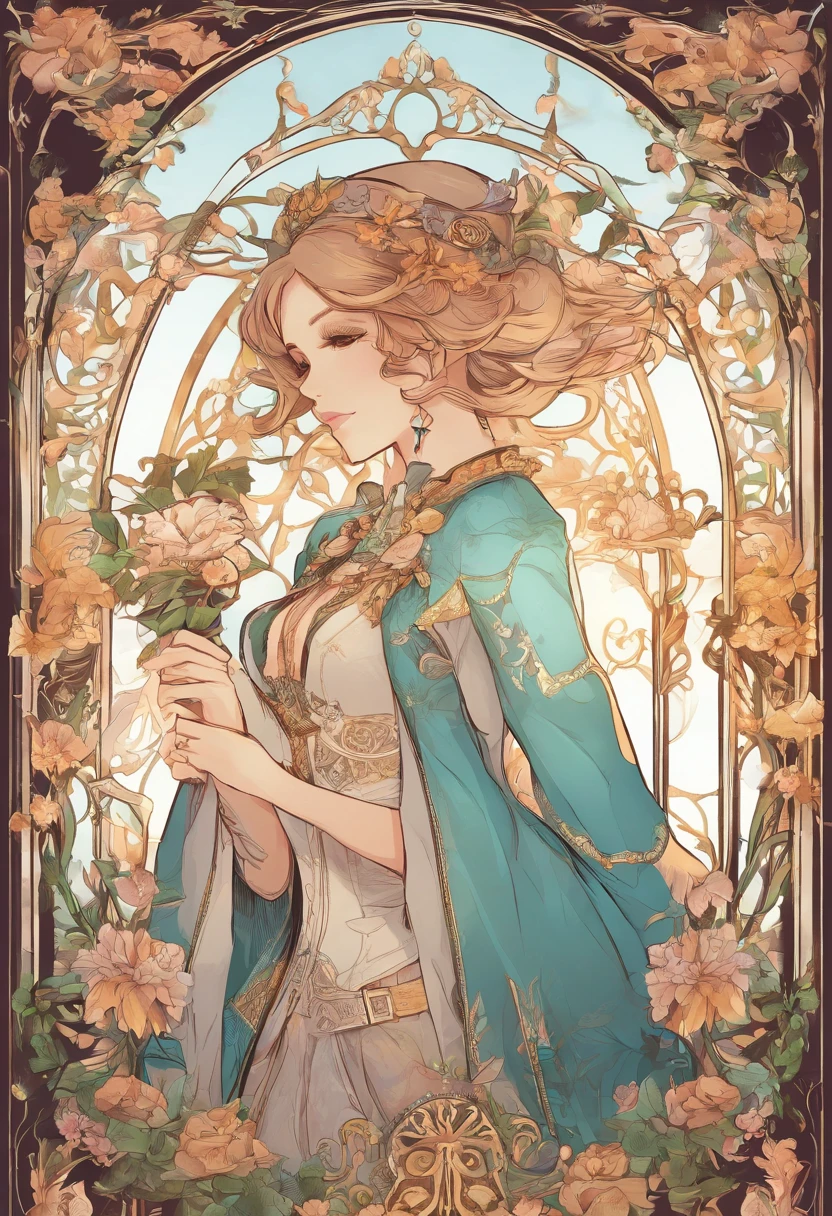 absurderes、ultra res、ultra-detailliert、（bokeh dof:1.8）、More accurate body、Beautiful depiction、（steampunc:1.2）、Beautiful and cute woman、Take model photos in the park with views of the large bridge、Classy costumes and accessories、lensflare、Reflectors、Prism Light、Wind-blowing effect、