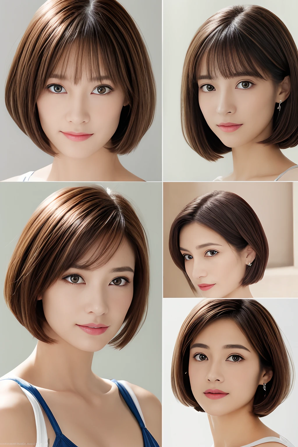 1femmel、Environ 40 ans、An eye for extreme detail、puffy eyes、big eye、Des yeux en bonne forme。Yeux bruns、Brunette Bob Cut Shorthair、detailed lips、(Very small micro bikini in fine pastel fabric)、(Colossal:1.4)、Corps glamour、maquillage naturel、Super Detail Face、Hair in every detail、Super detailed body、(Tir de cowboy)、un nombril、cuisses cuisses cuisses cuisses、(photographic lighting:1.3)、Japonais, earrings, (sueur), Best quality, masutepiece, ultra-detailed, 超High resolution, Realstic, premier quality、8k、32K、tmasterpiece、(Photographie RAW)、(Realstic)、(photoreallistic:1.2)、ultra-detailed、Extremely beautiful face and eyes、Des corps attractifs、corps sexy、Models with attractive bodies、perfect female body、corps sexy chaud、Femme sexy、Magnifique a fait、dur
